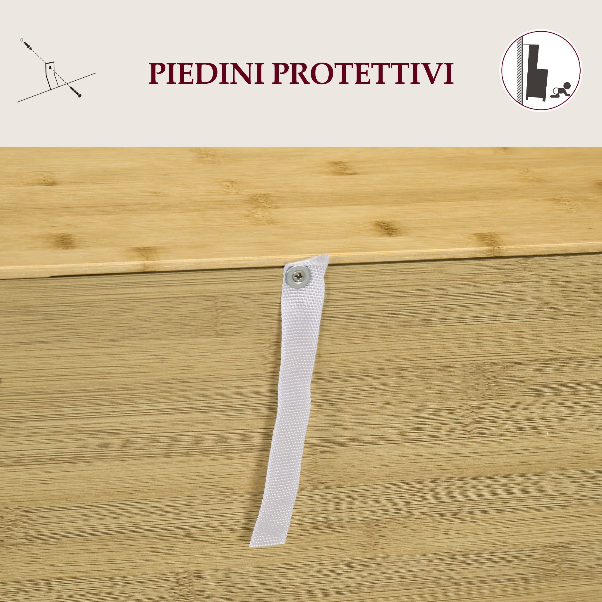 Boho Style Rattan and Bamboo Credenza, 2-Door Cabinet with Internal Shelf, 60x27x67.5cm, Natural Color