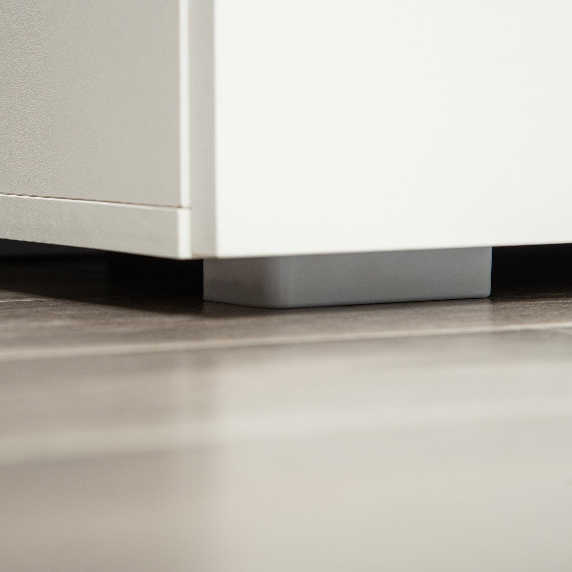 Living Room Sideboard with 2 Doors Auxiliary Cabinet with 2 Shelves for Books Clothes Toys Modern Style 70x39x70 cm White