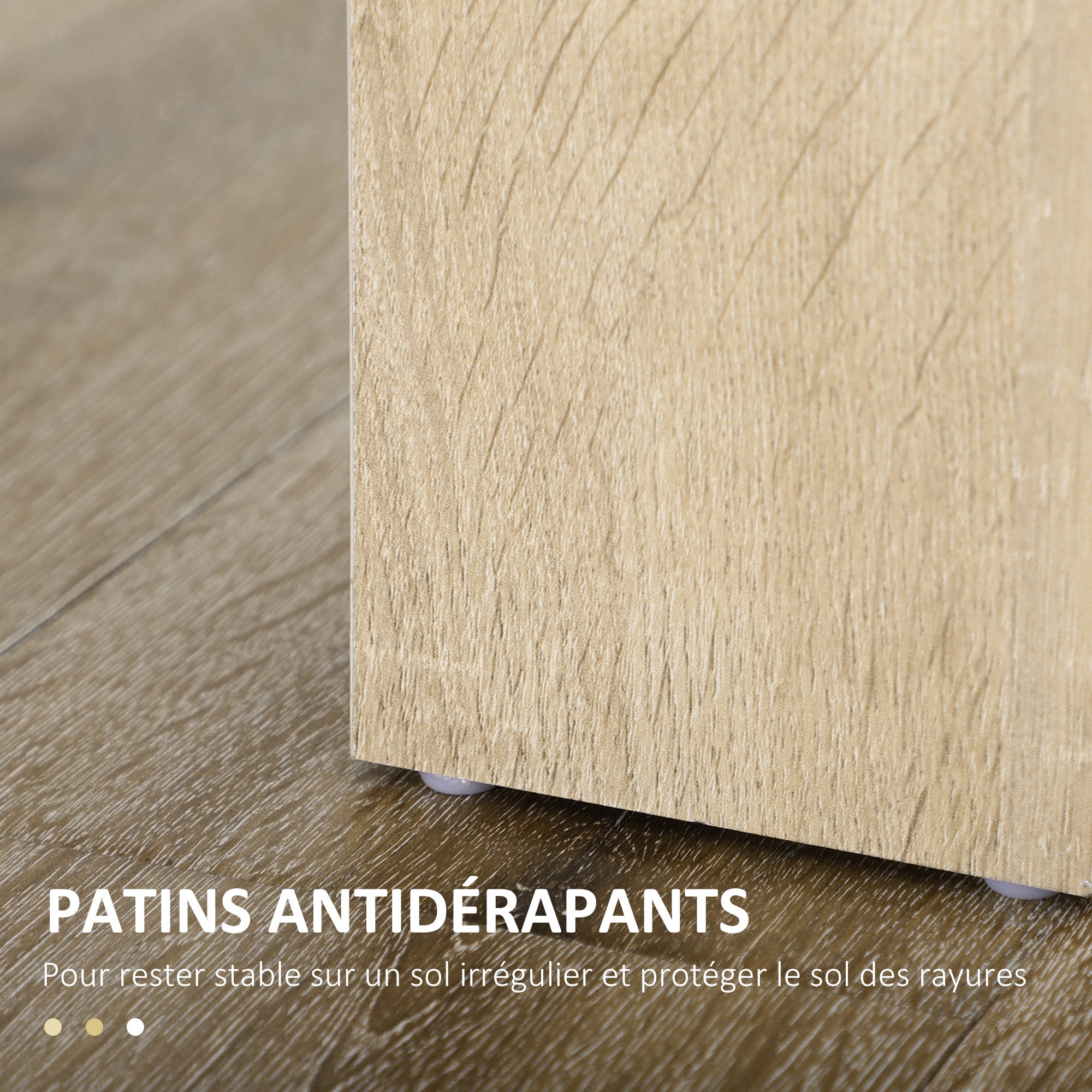 Modern Design Dining Table with Large Tabletop for 2-4 People in Particle Board 120L x 69W x 75H cm Black and Natural