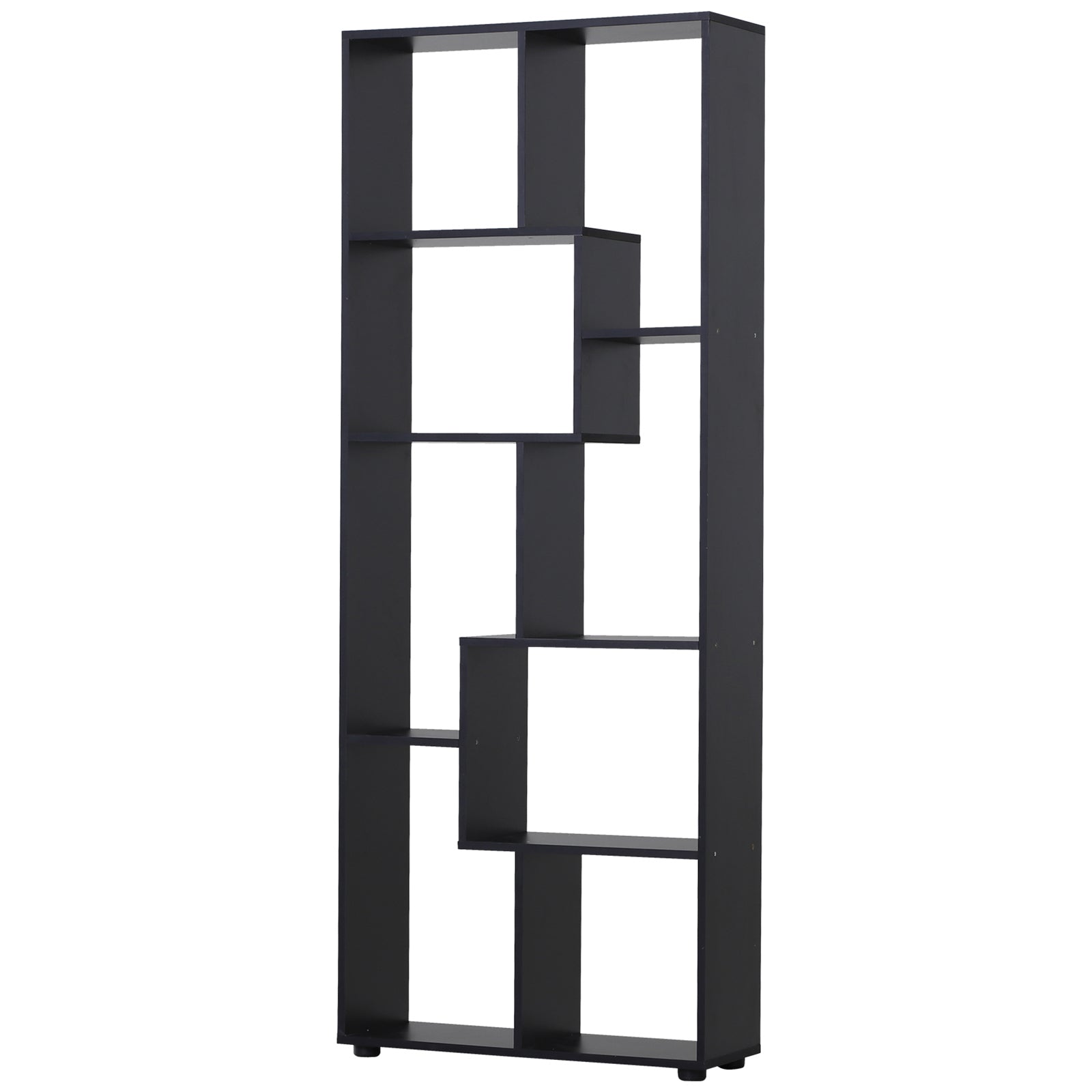 Contemporary Design Zigzag Bookcase 70L x 24W x 178H cm Particle Board Black