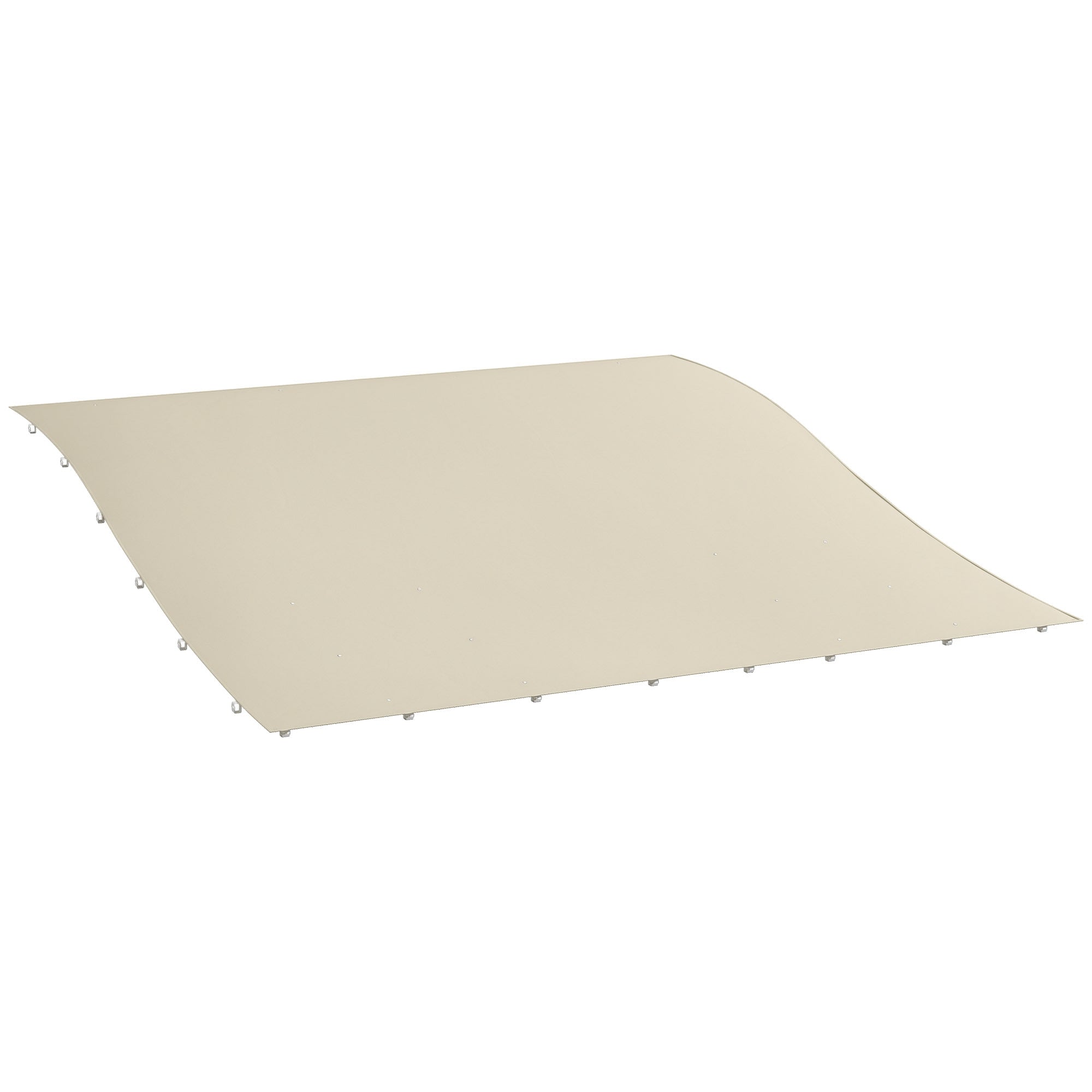 Replacement Canopy for Garden Pergola 3x3 m with 16 Drainage Holes, Hooks, and Rings, Polyester Gazebo Pergola Cover, Beige