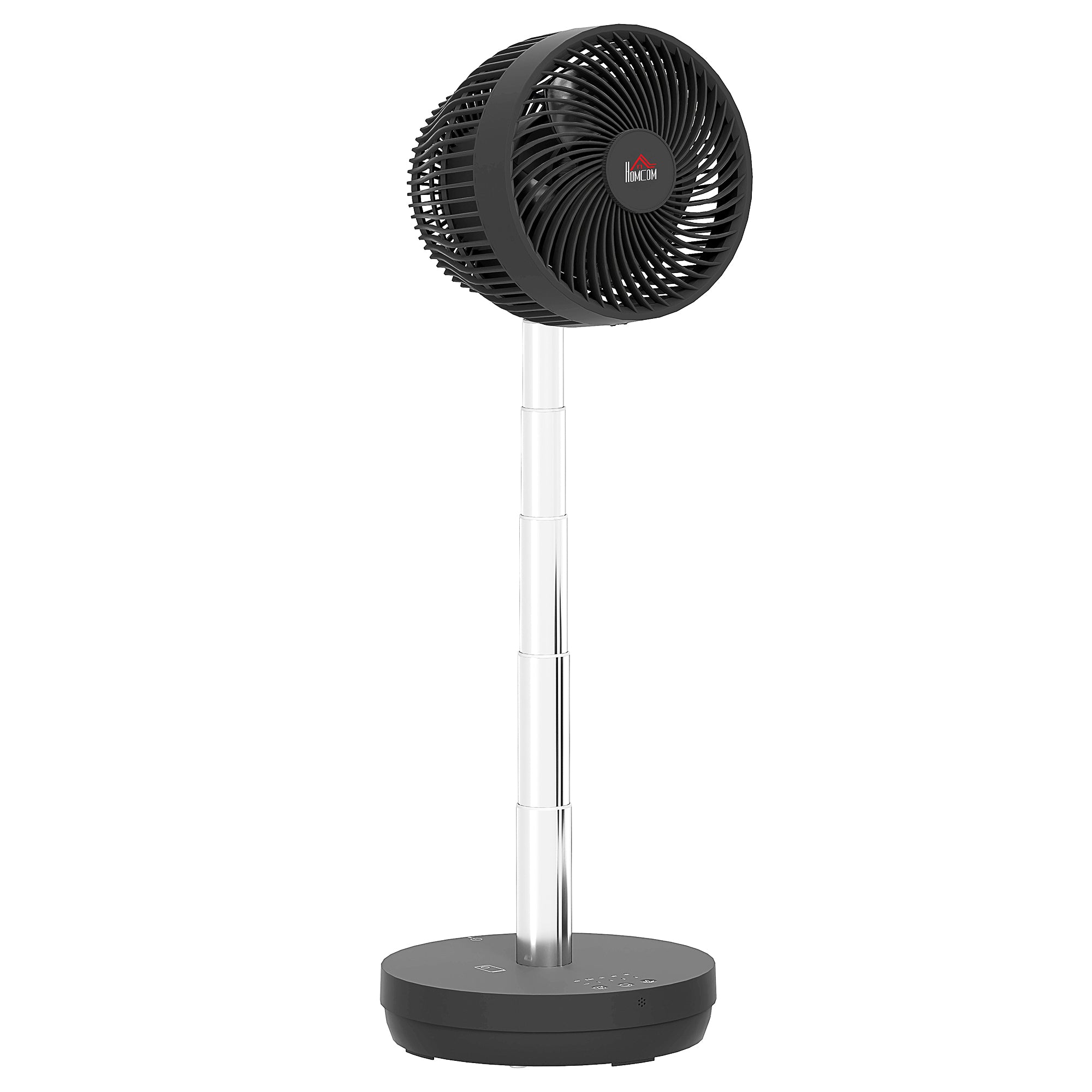 Stand Fan USB Rechargeable Fan with Remote Control Adjustable Tilt Oscillation 10 Speeds Timer Height Adjustable Telescopic Fan for Office Camping