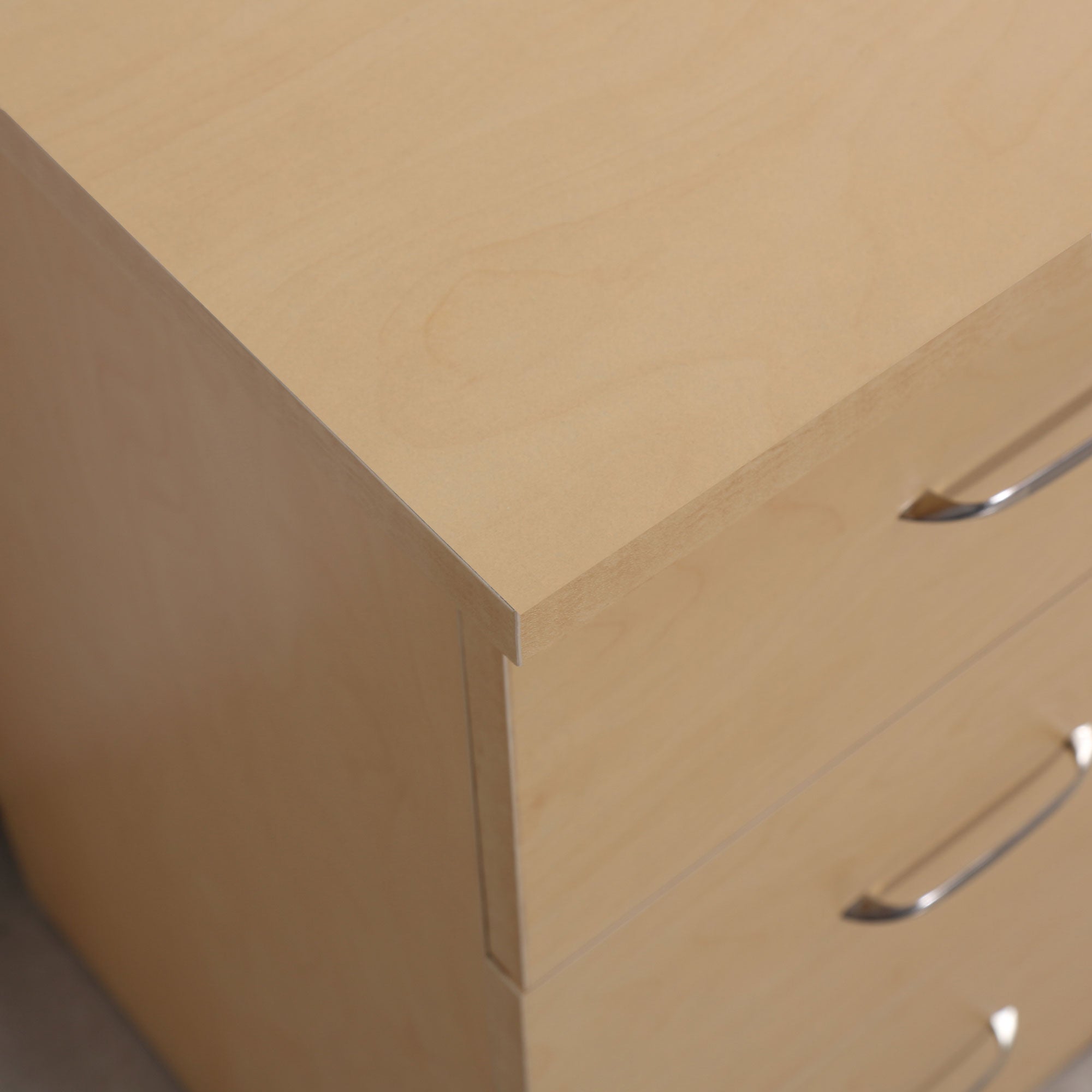 Desk with Storage, Computer Table 120 x 50 cm, Computer Desk with Shelves and Drawers, for Small Spaces, Bedroom, Light Wood Look