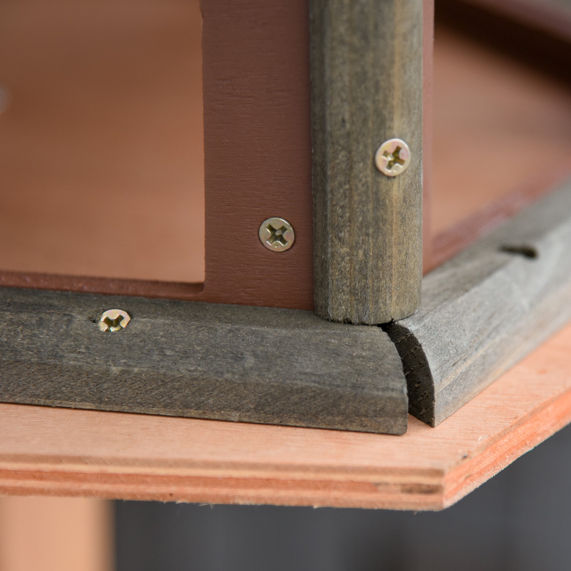 Birdhouse with Stand Weatherproof Bird Feeder House with Weatherproof Roof Wooden Bird Feeder for Wild Birds Ø52 x 130H cm Natural