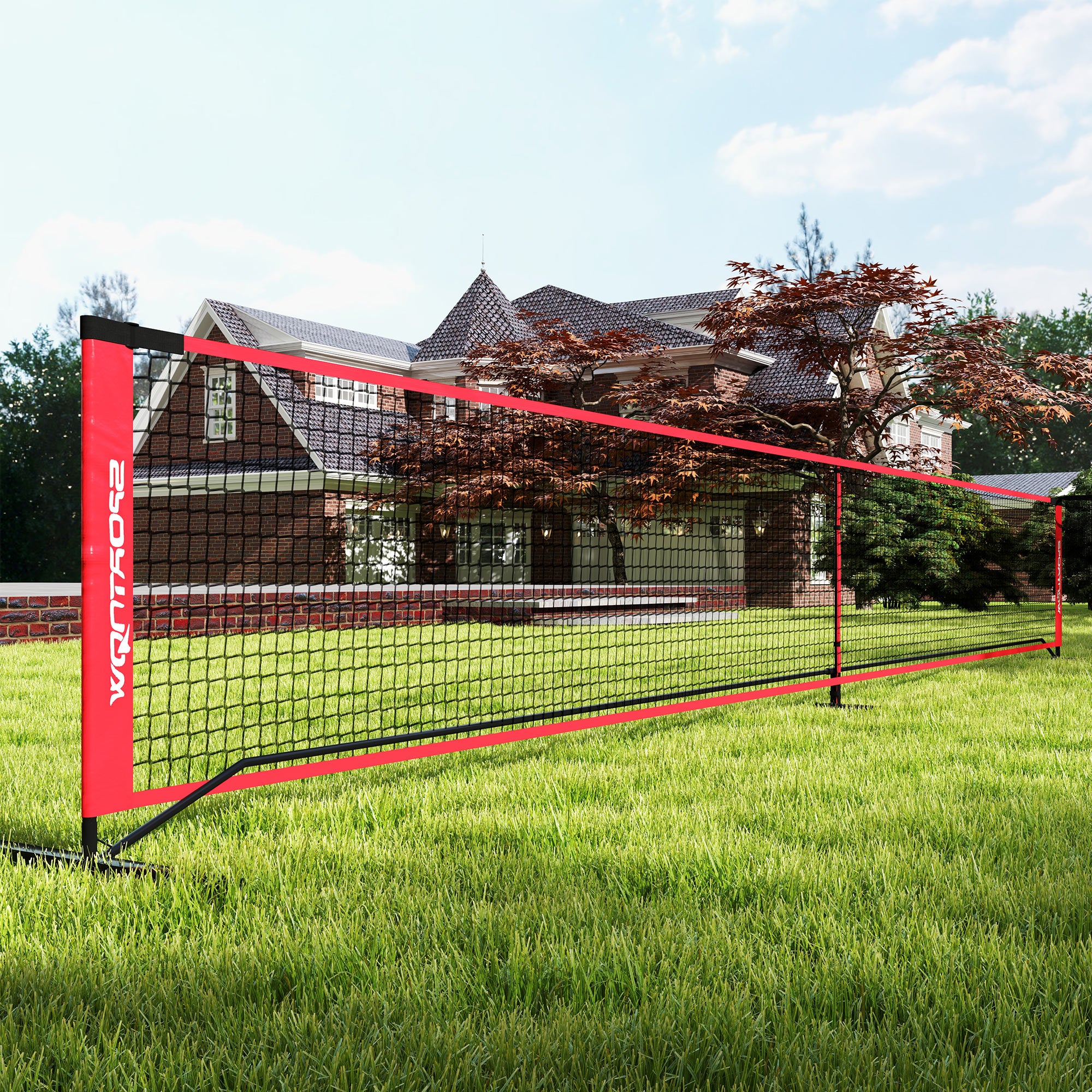 SPORTNOW Pickleball Net Portable Set 6.7m Pickleball System with Net, Court Marker Set, Ball Collector, Four Balls, and Carrying Bag for Outdoor, Driveway