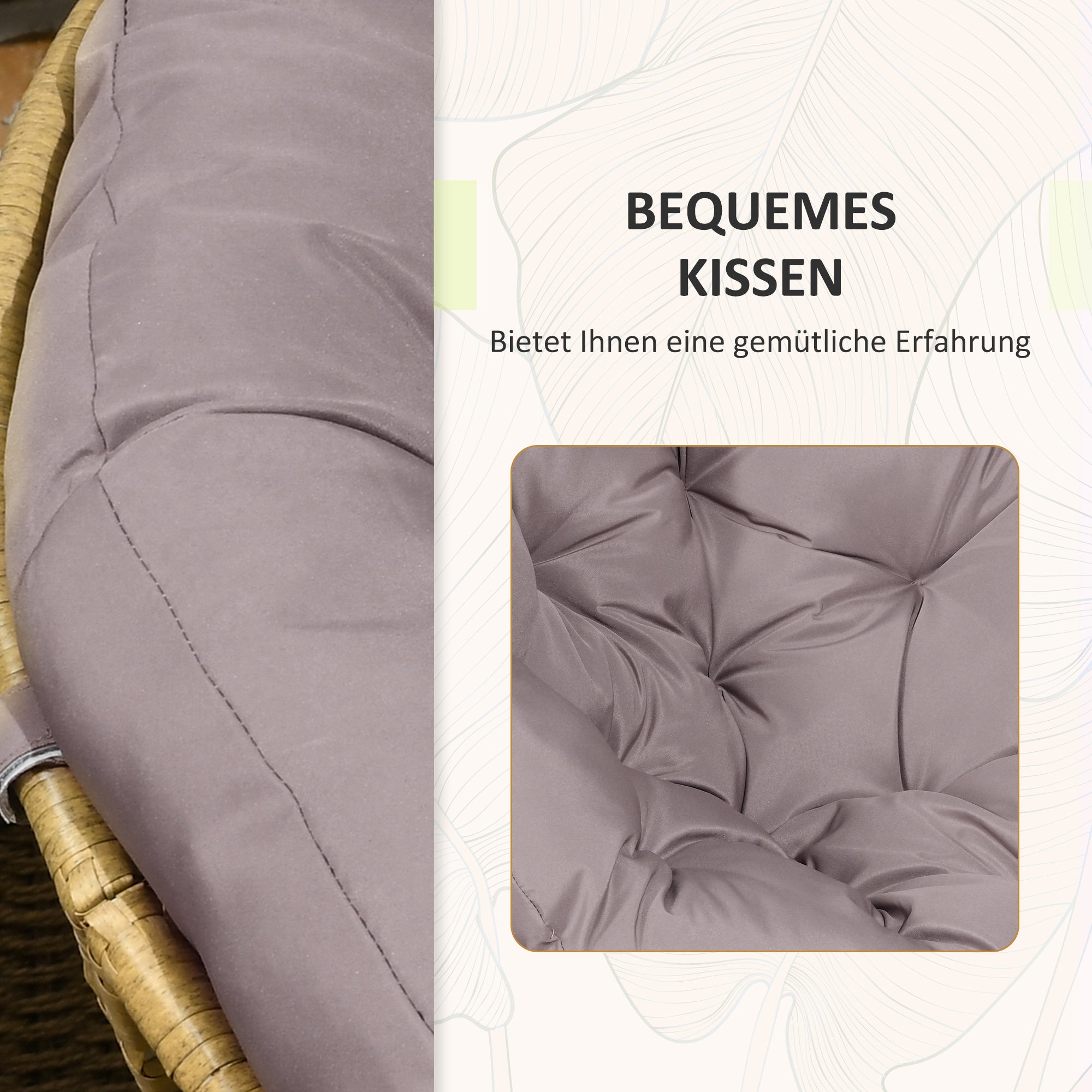 3-Piece Garden Furniture Set, Bistro Set incl. Coffee Table, 2 Chairs, Garden Seating Group with Cushions, Patio Furniture for Terrace, Yellow