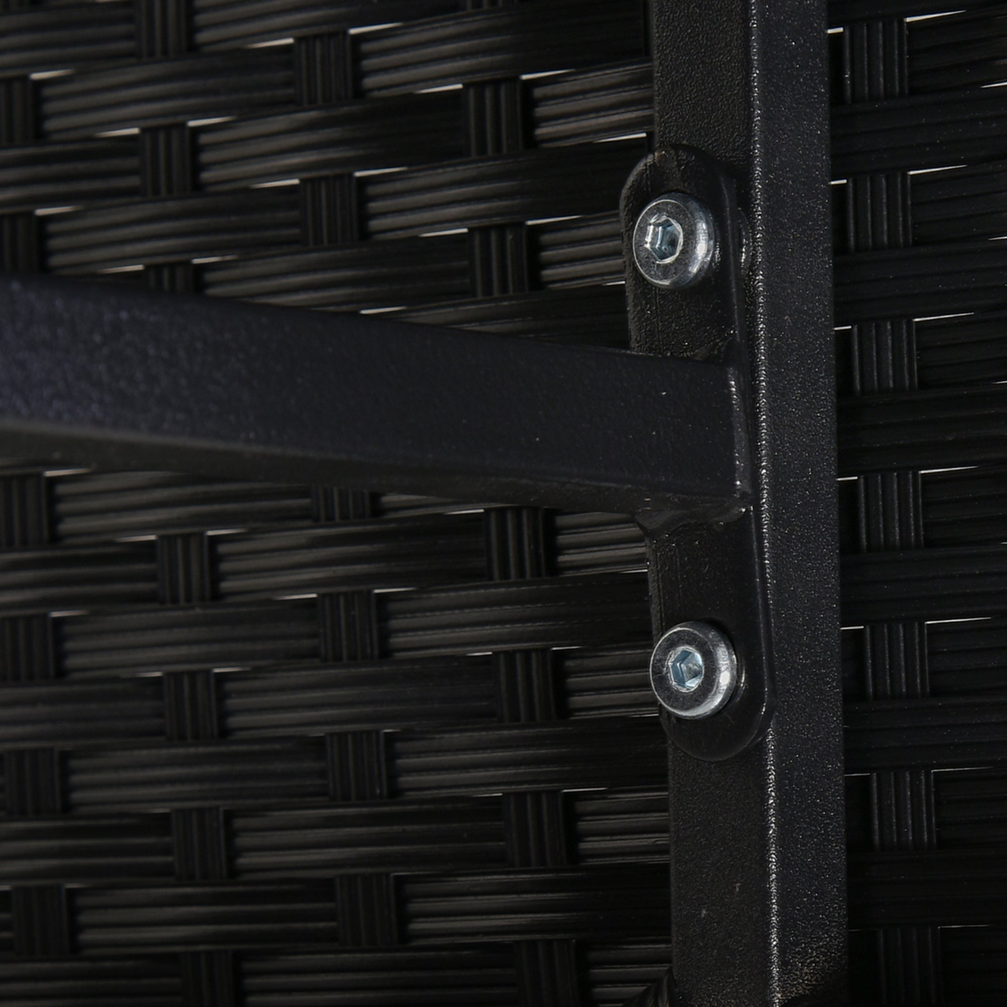 11-Piece Outdoor Rattan Garden Furniture Set with Tempered Glass Table and Cushions, Dining Set, Black