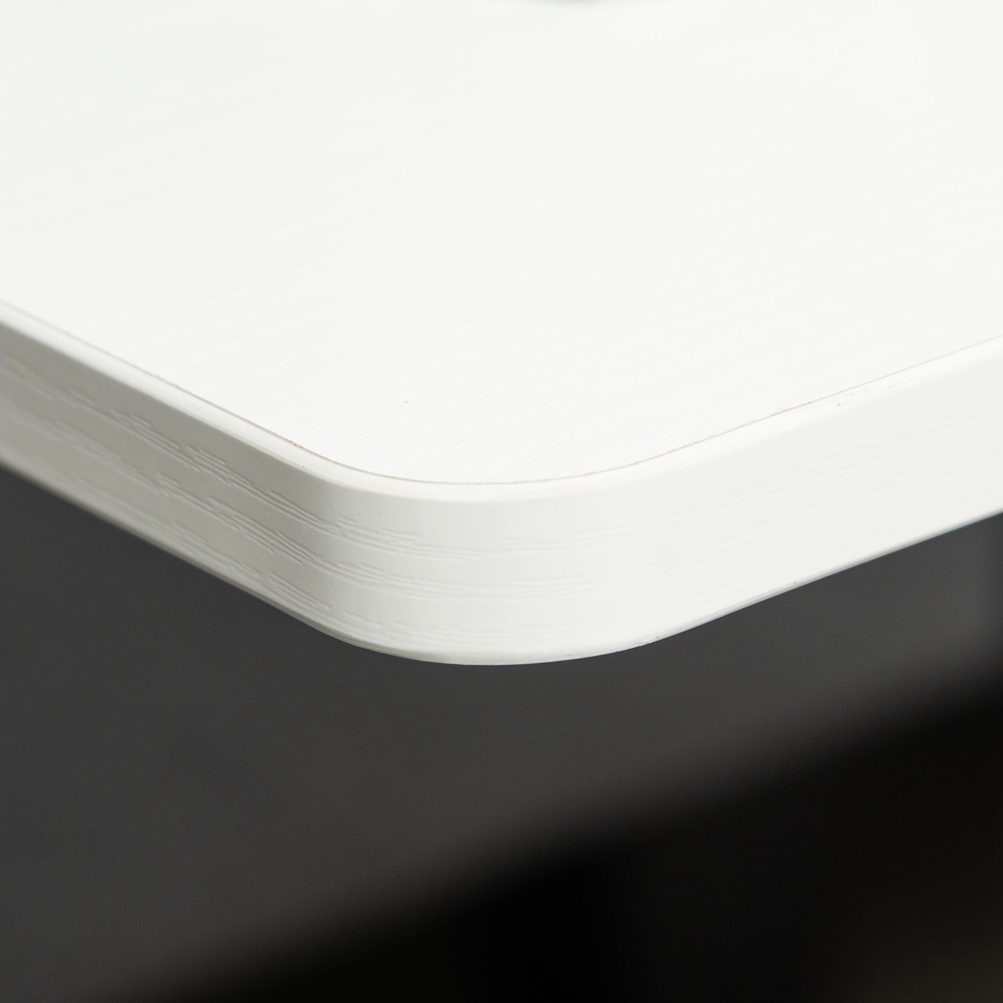 Rolling Side Table with Adjustable Height for Sofa Bed with Metal Frame and Brakes for Bedroom Living Room 60x40x52.5-84 cm White