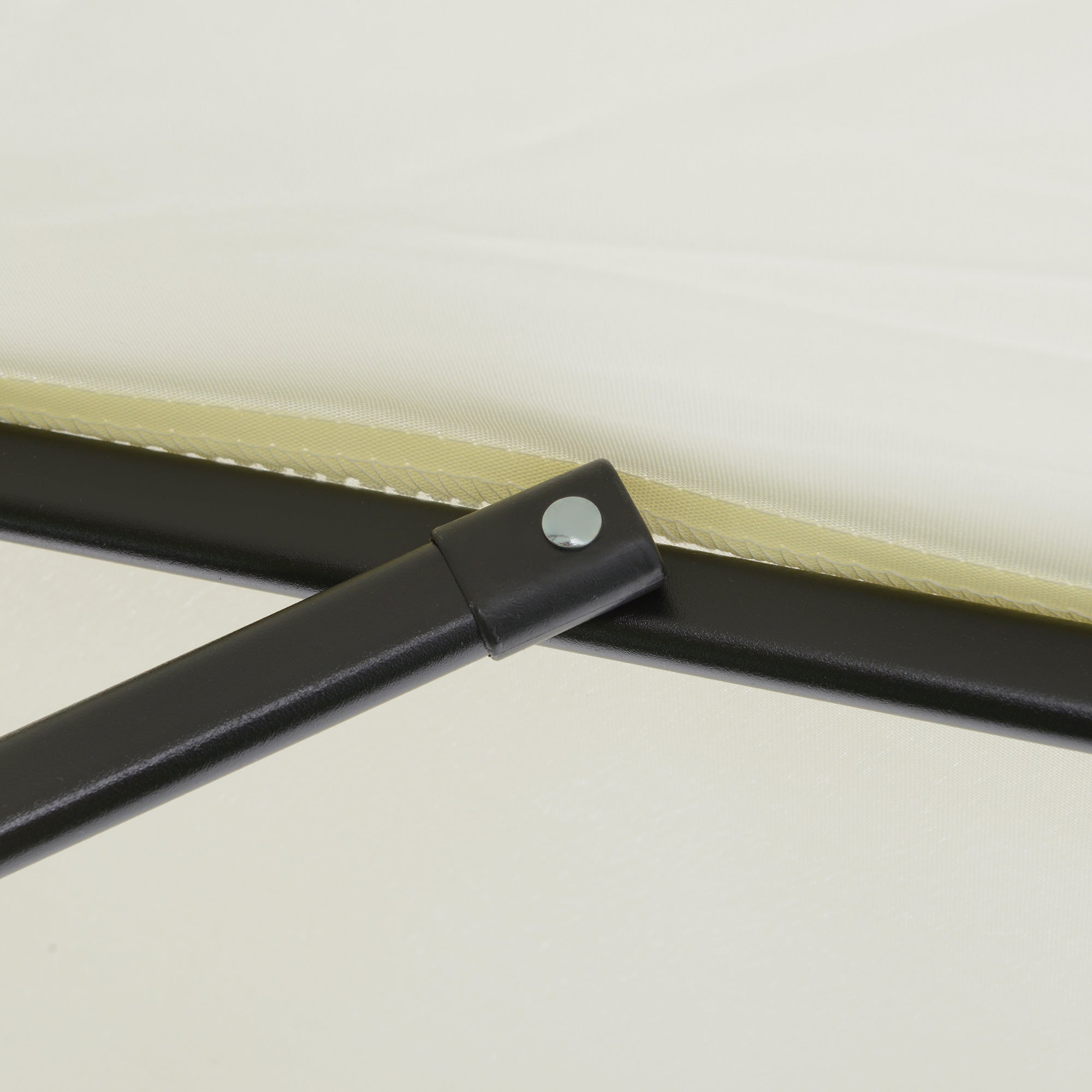 Outdoor Terrace Umbrella Ø2x2 m Patio Umbrella with Ventilated Roof and Detachable Aluminum Pole Garden Umbrella Patio Beige