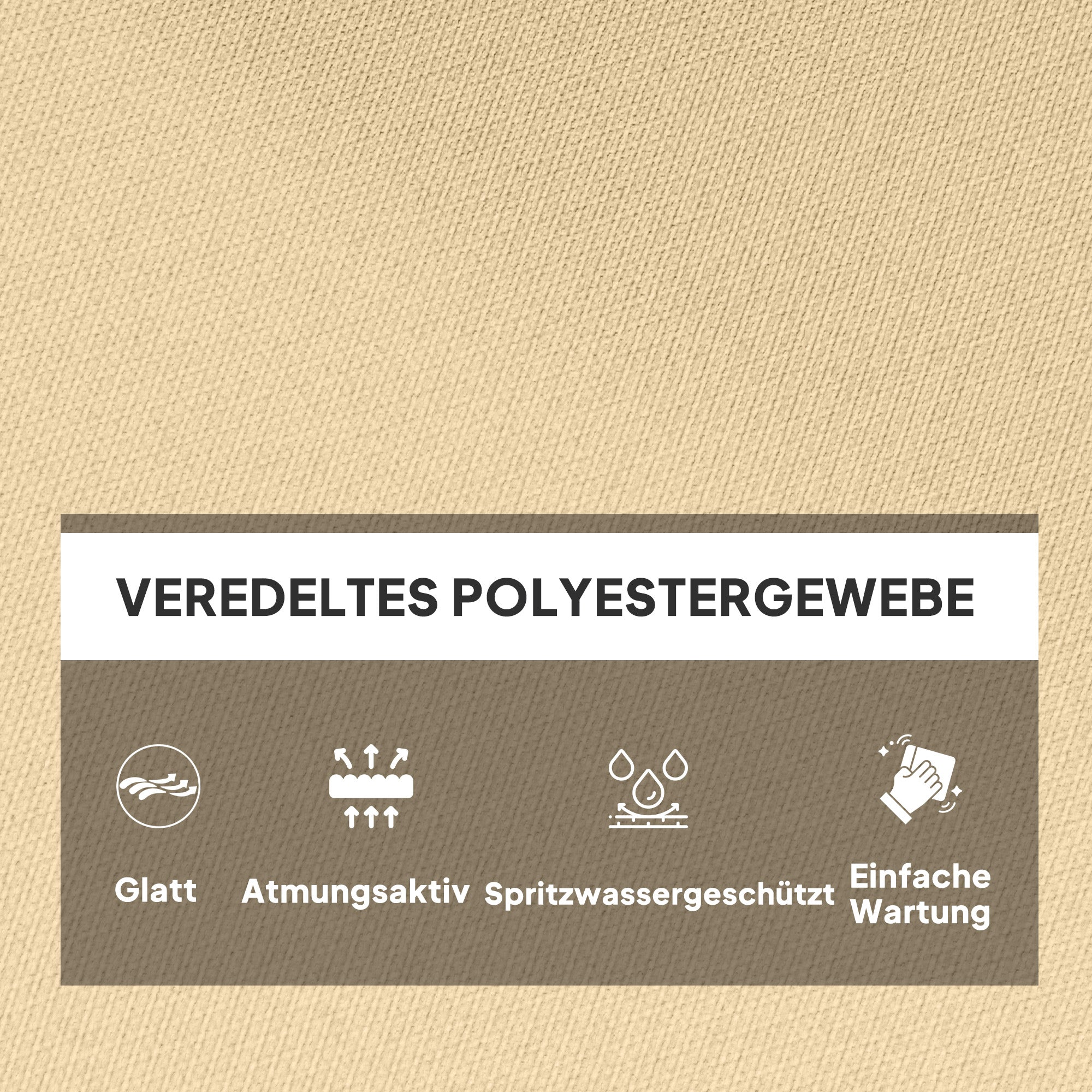 Seat Cushion, 120x100 cm Chair Cushion with Backrest, 8cm Thick Seat Cushion, Water-Resistant Seat Pad for Rocking Chairs and Hanging Baskets, Beige