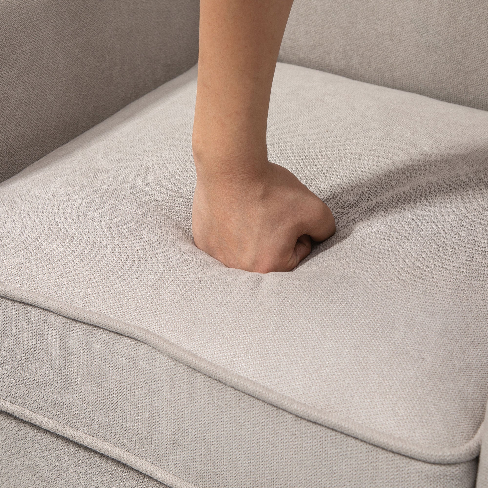 Upholstered Lounge Armchair Fabric Recliner with Armrests Removable and Washable Seat Wooden Legs for Modern Style Bedroom Load 150 kg 79x78x87 cm Gray