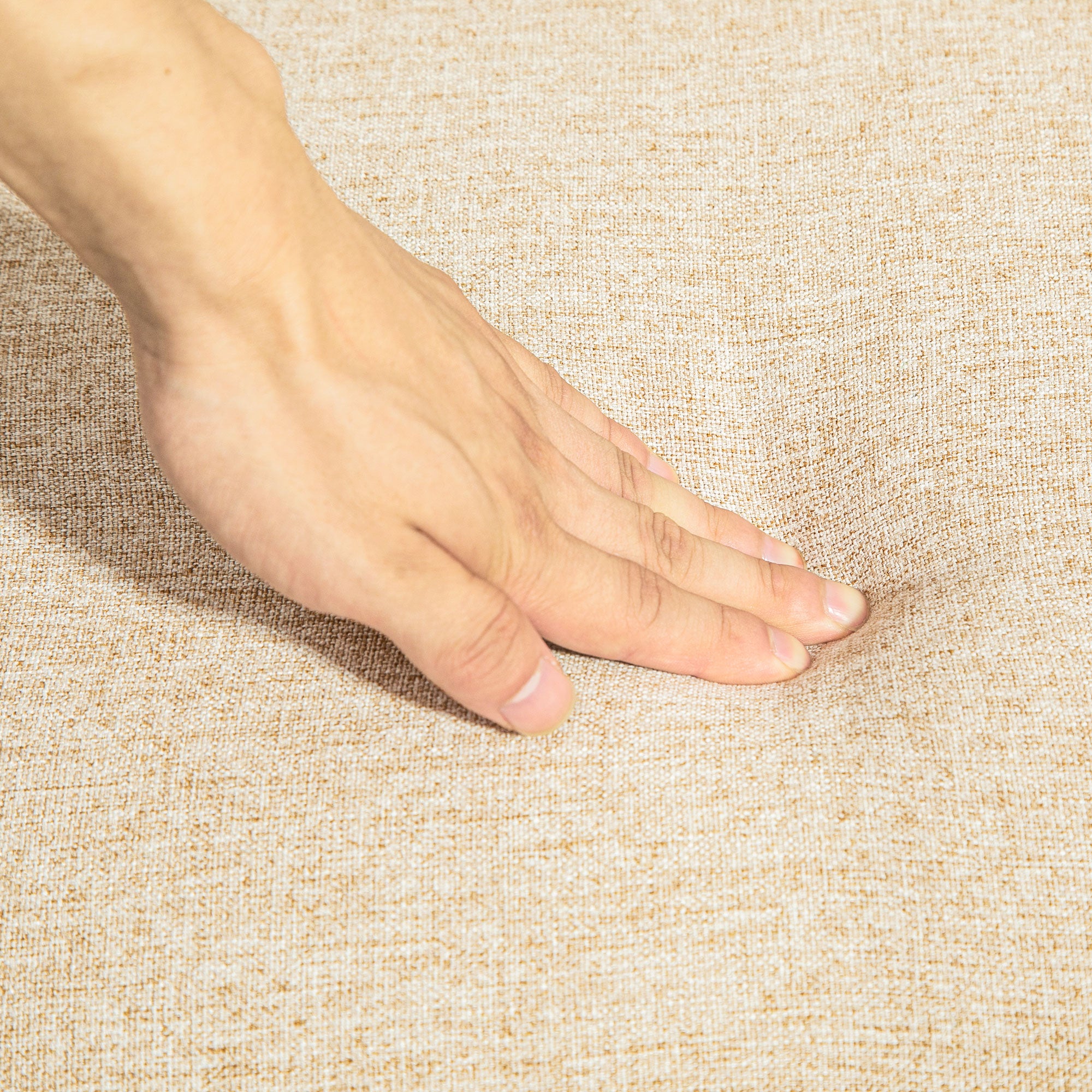 2-Seater Sofa, Couch with Linen Look, Metal Legs, Upholstered Double Sofa for Living Room, Bedroom, 179 x 80 x 89 cm, Beige