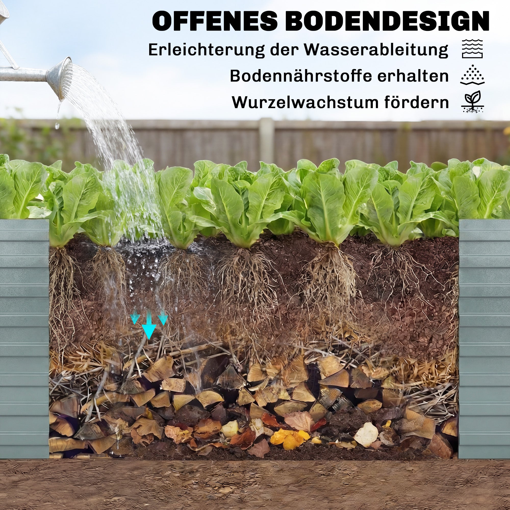 Galvanized Steel Raised Bed 2-Pack 180 x 90 x 60 cm (71 x 35 x 24 in) — Rectangular Deep Planters with Support Rods, Open Bottom, Gloves, Raised Bed Kit for Vegetables, Fruit, Flowers, Herbs — Silver