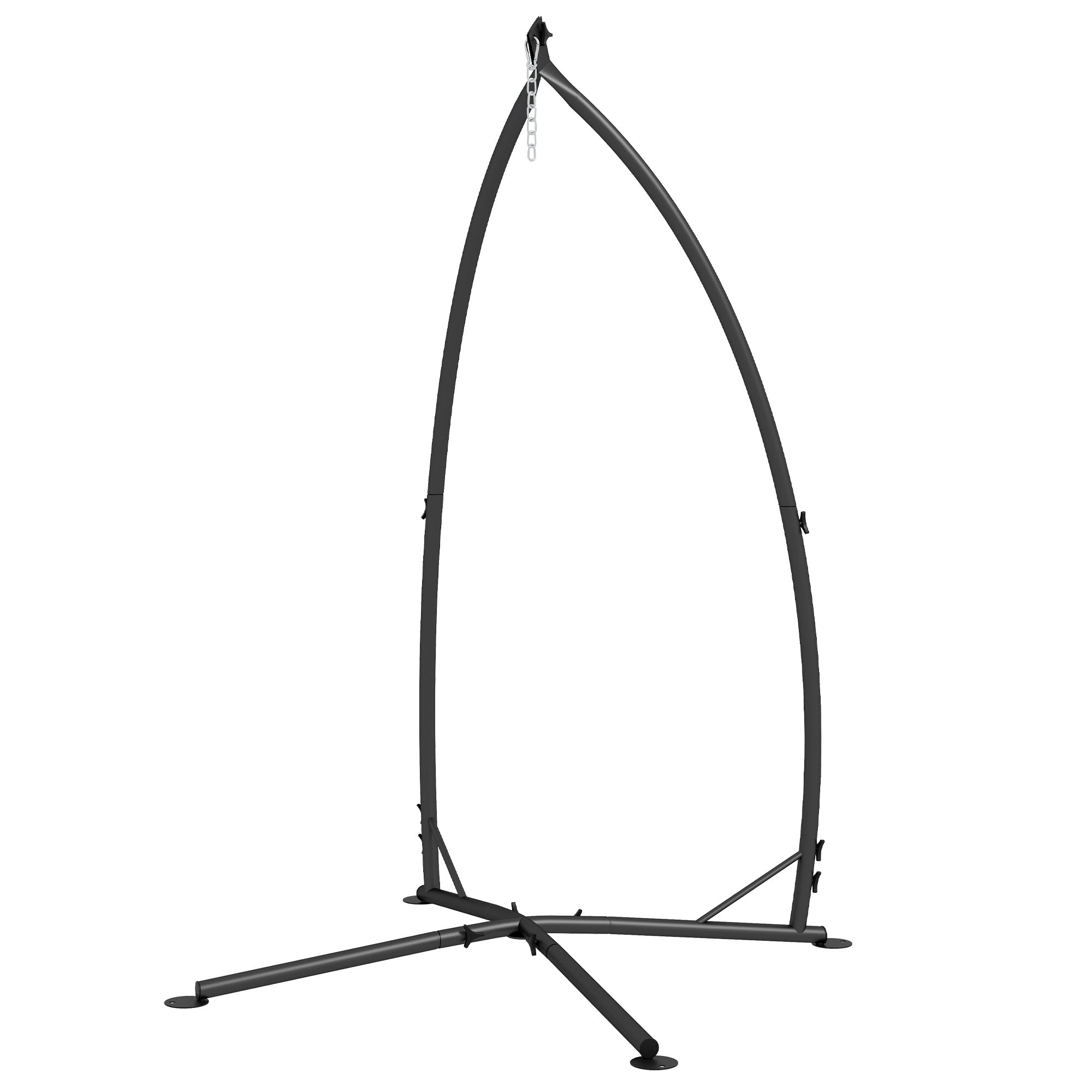 Hanging Chair Stand - Hanging Chair Stand, height 215 cm - Max recommended load 130 kg, black metal