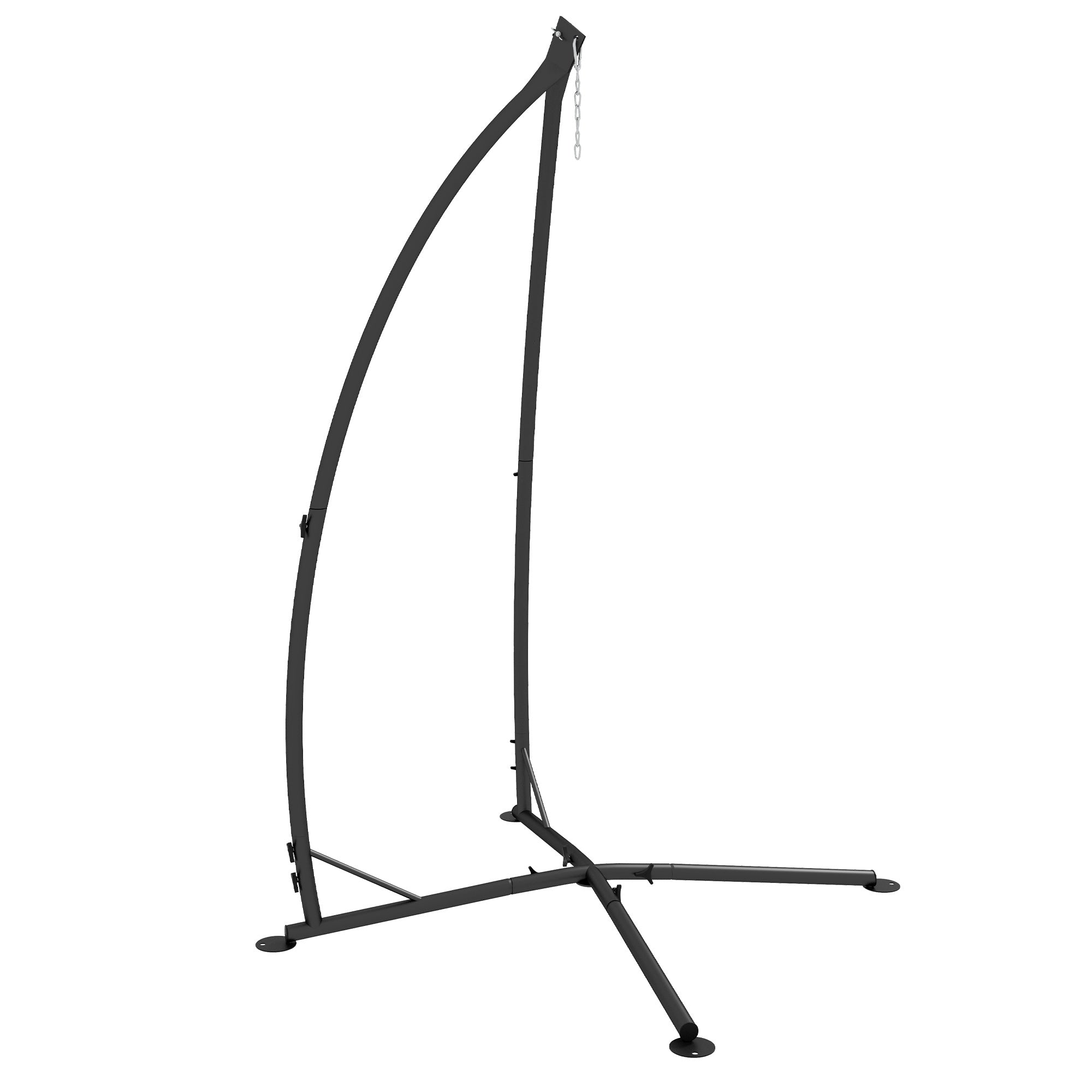 Hanging Chair Stand - Hanging Chair Stand, height 215 cm - Max recommended load 130 kg, black metal