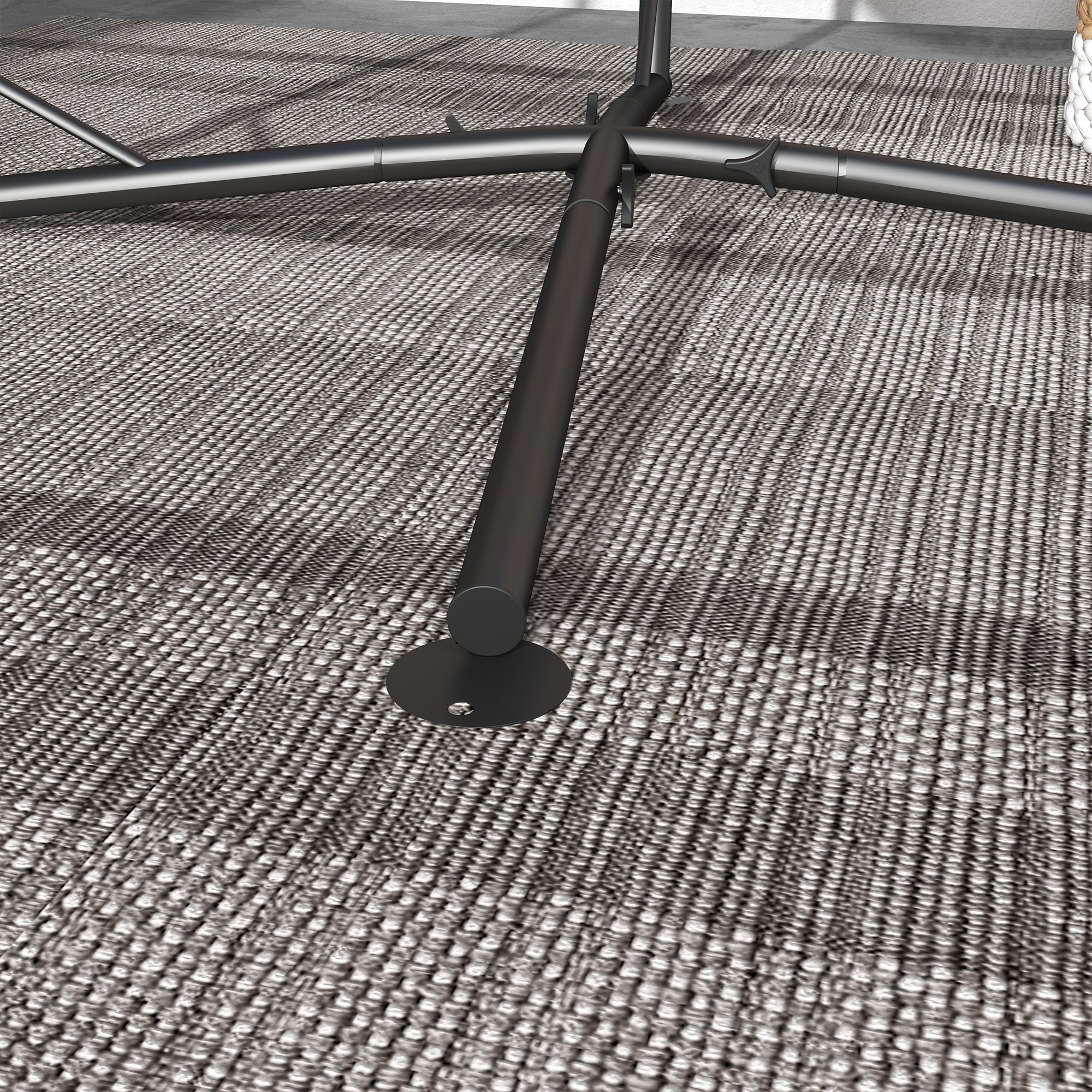 Hanging Chair Stand - Hanging Chair Stand, height 215 cm - Max recommended load 130 kg, black metal