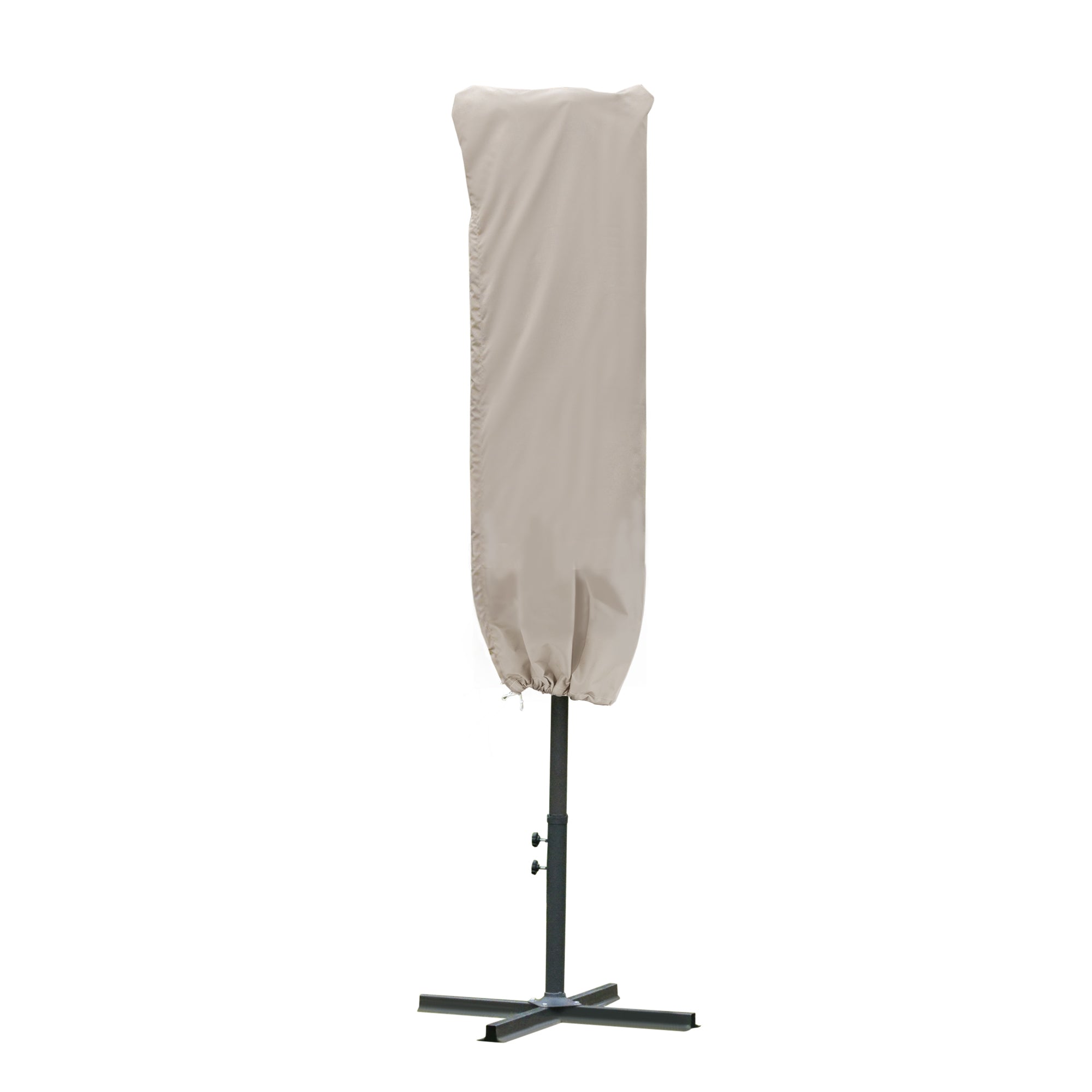 Umbrella Cover Weatherproof Windproof Drawstring Closure Easy Clean Outdoor for Cantilever Umbrella Ø60 x 160 cm Khaki