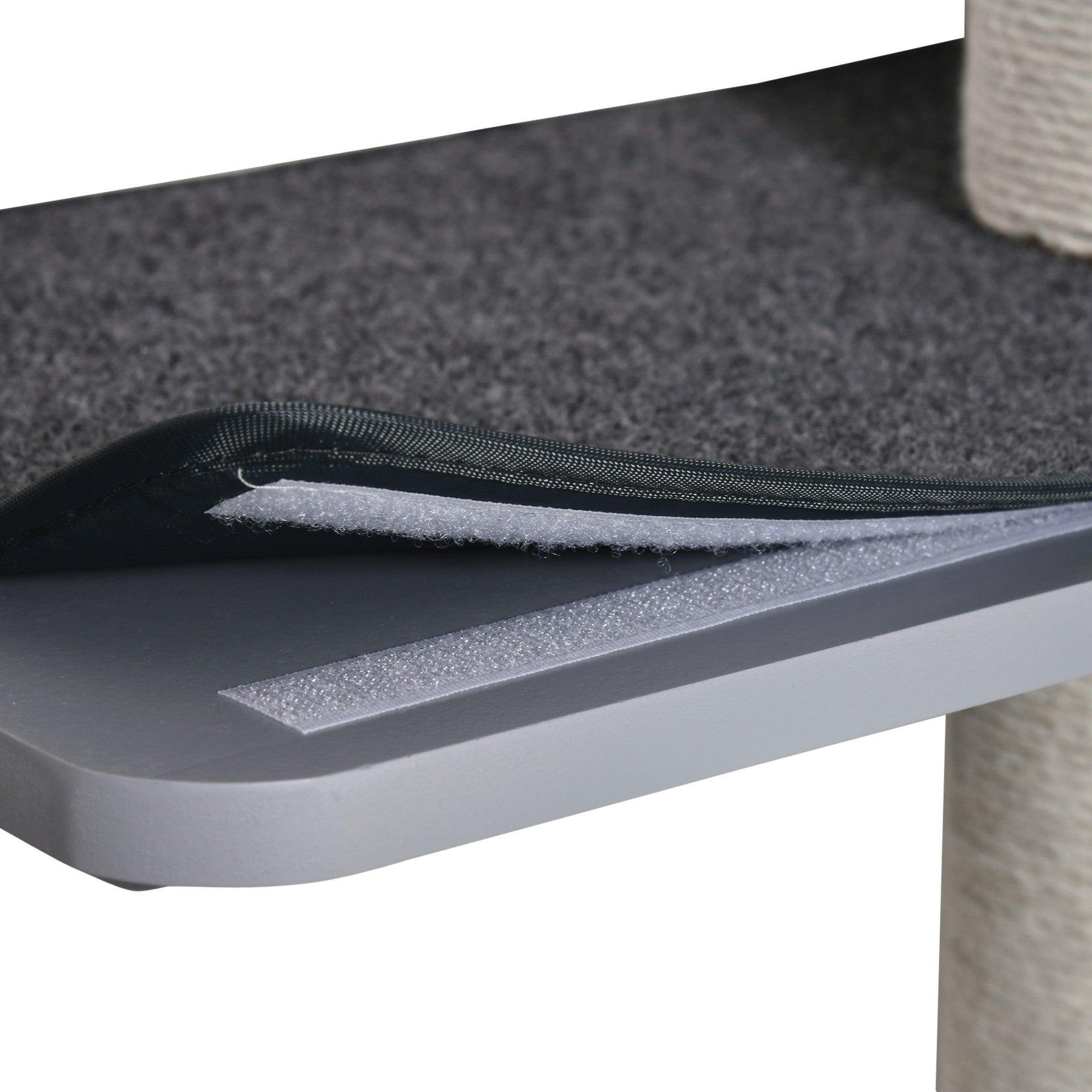 Wall-Mounted Cat Tree Cat Climbing Wall Scratching Post Cat Furniture for Wall Climbing Fun for Cats Wall Mount Wood Light Gray+Beige 66 x 28 x 137 cm