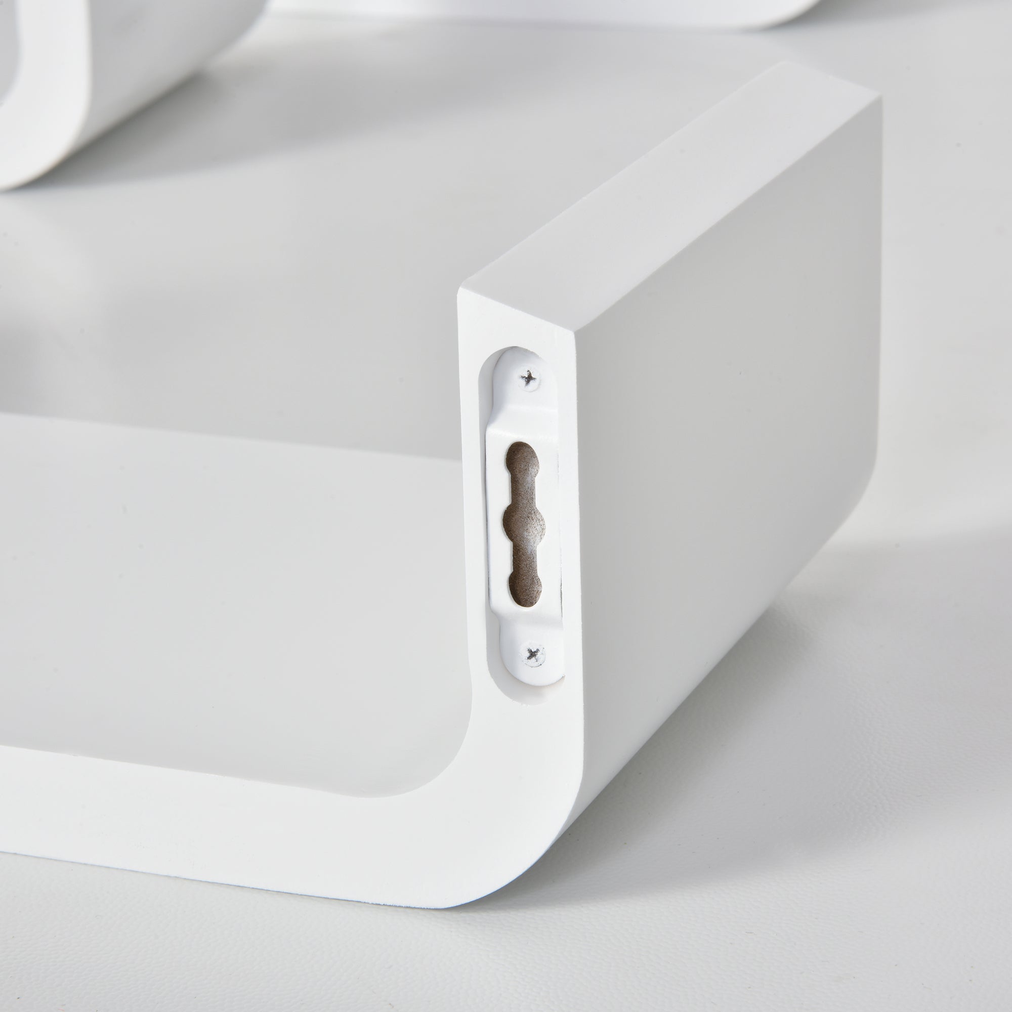 Set of 3 Floating Shelves 60/45/30x15x10 cm Wall Shelves Wood Book Storage Photo Display Decor for Living Room Hallway Bedroom White