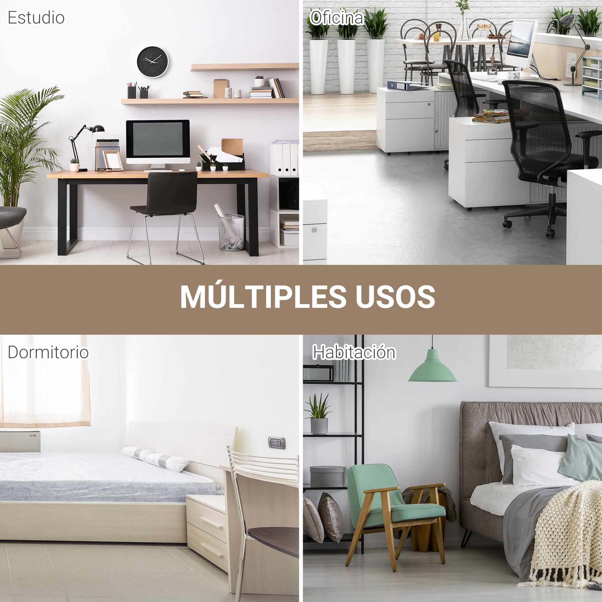 Modern Desk Study Table with Steel Frame and Adjustable Feet Computer Desk for Home Office 120x60x76 cm White and Natural