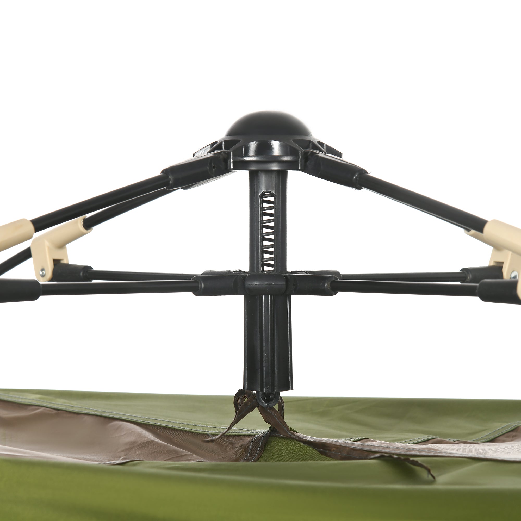 Pop-Up 4-Person Camping Tent, Beach Tent with Carry Bag, Lamp Hooks, and Storage Pockets, UV Protection, 210x210x135 cm