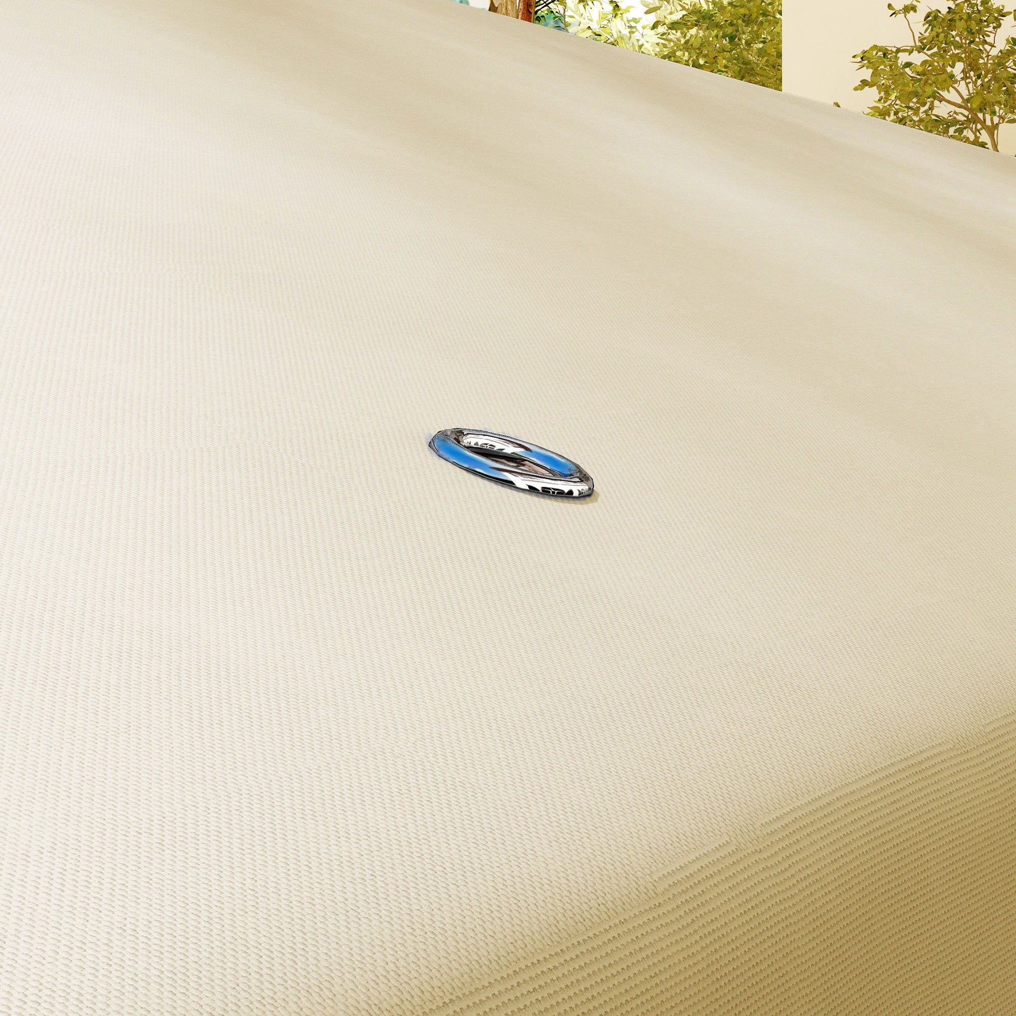 Replacement Canopy for Gazebo Marquee Tent 3 x 3 m Roof Replacement Garden Gazebo Fabric High Density Polyester 170 g/m² Beige