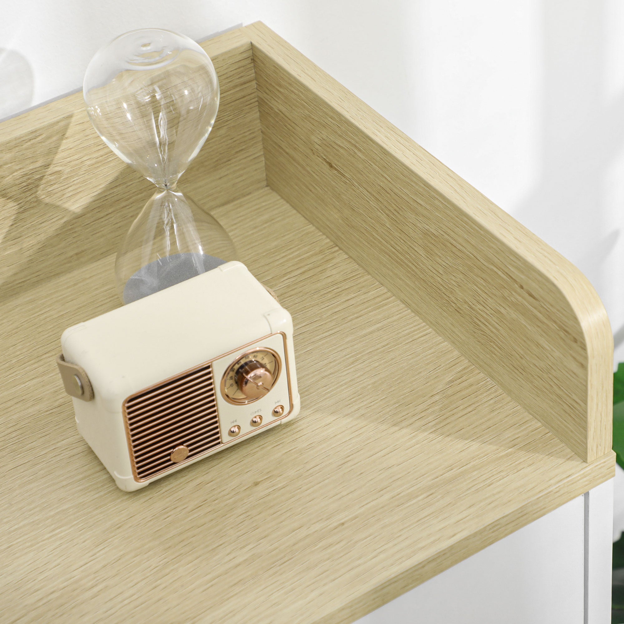 Multi-Purpose Cabinet with Cabinet and Open Shelves, Furniture for Living Room, Kitchen, Office in White Wood, 60x30x78cm