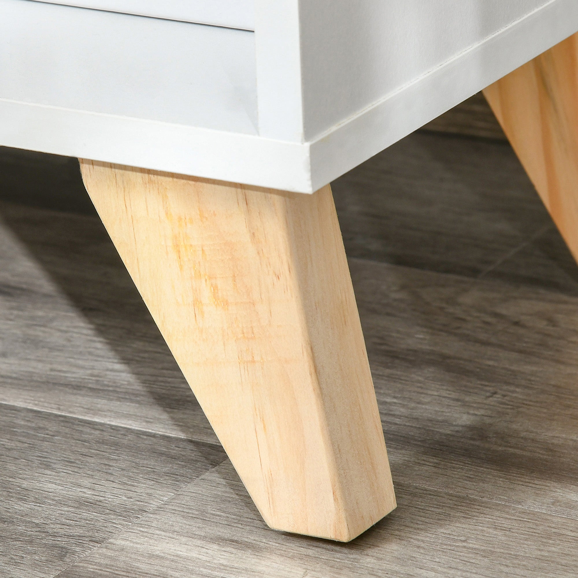 Multi-Purpose Cabinet with Cabinet and Open Shelves, Furniture for Living Room, Kitchen, Office in White Wood, 60x30x78cm