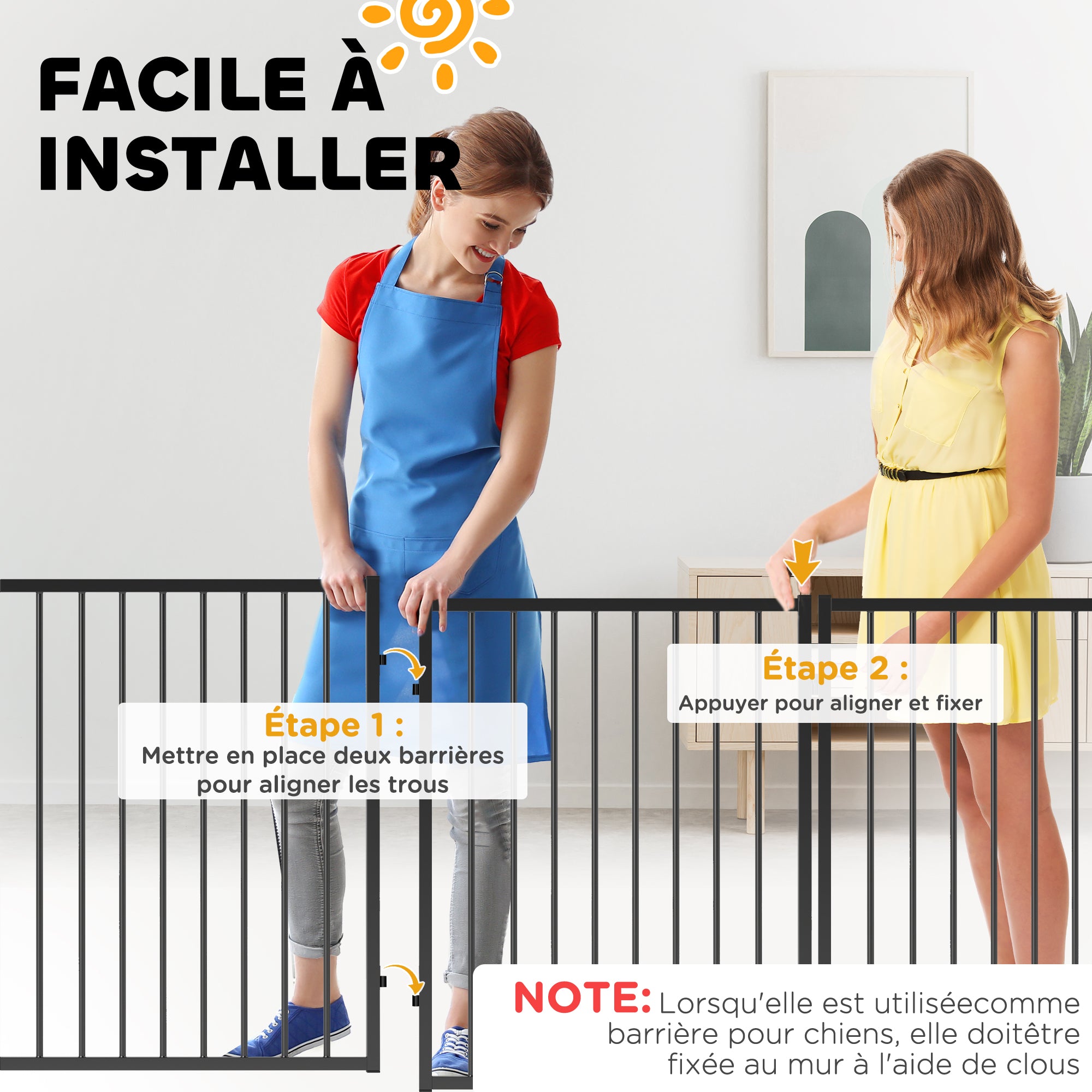 Dog Playpen, 5-Panel Modular and Foldable Dog Pen, Portable Metal Pen 76H cm with Door, Fence for Cats, Puppies, and Small Animals, Indoor and Outdoor, Black