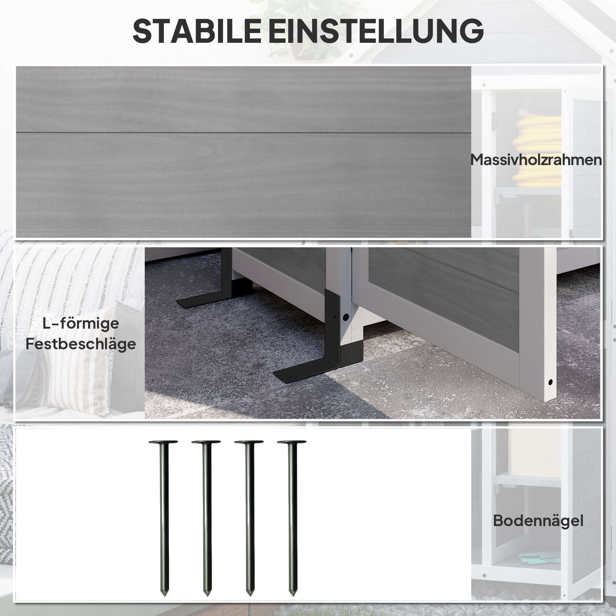 2 in 1 Garden Cabinet Wood, Tool Shed with Storage Cabinet Lockable Door Pent Roof Shelf 89x51x182cm, Weatherproof Tool Cabinet, Tool Shed for Garden, Patio, Light Gray