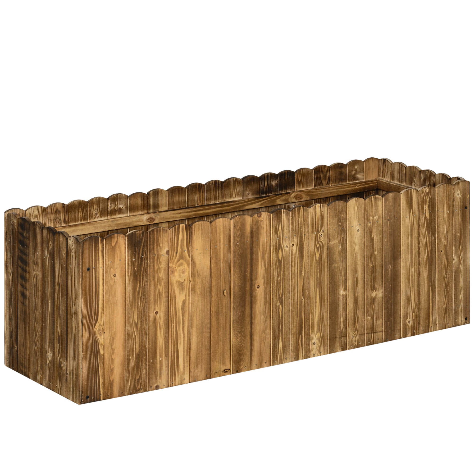 Raised Garden Bed Planter Box Herb Flower Vegetable Plant Flower Box Pine Wood 120 x 40 x 40 cm