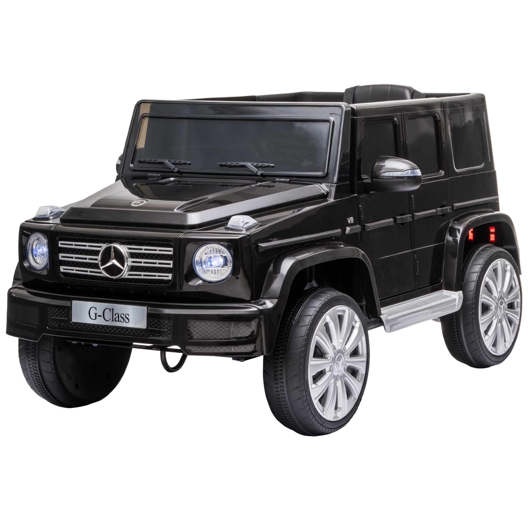Electric Car for Kids 3+ Years BENZ G500 Off-Road Battery 12V Electric Vehicle with Remote Control Music Horn Speed 3-5 km/h Load 30 kg Black