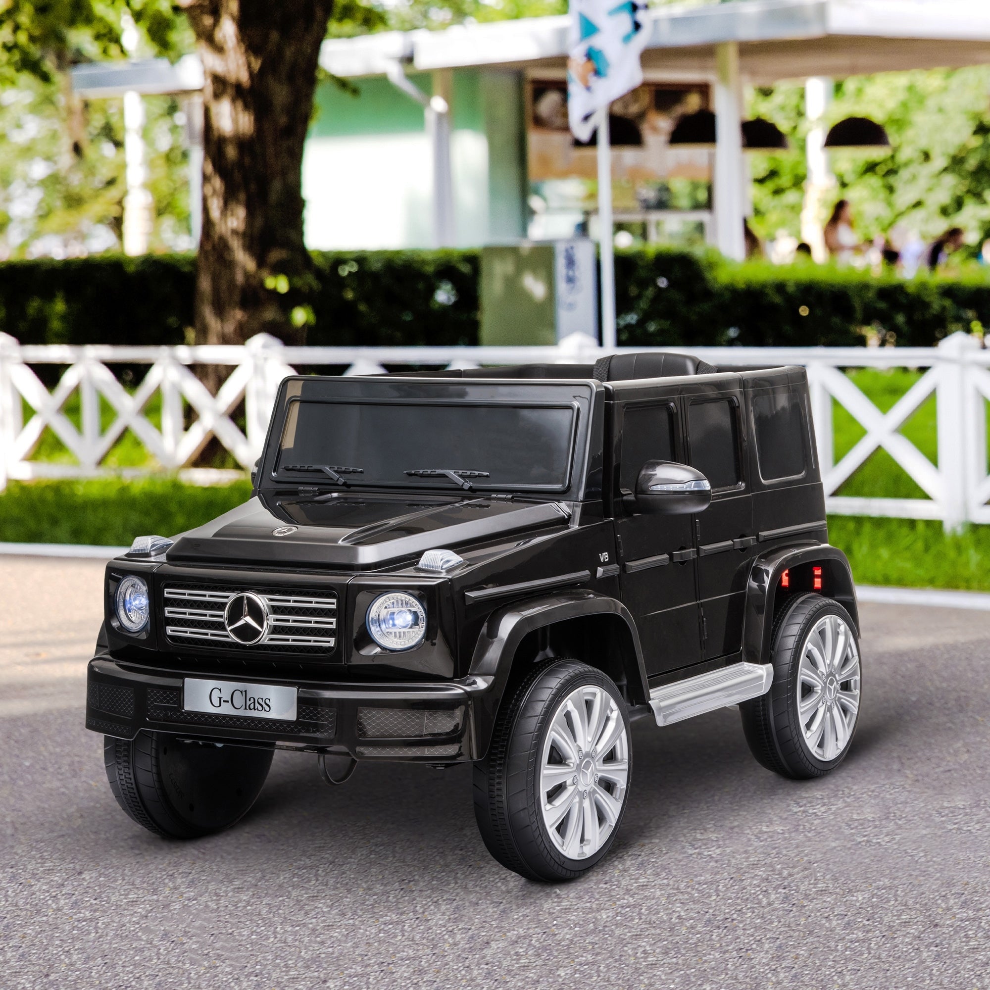 Electric Car for Kids 3+ Years BENZ G500 Off-Road Battery 12V Electric Vehicle with Remote Control Music Horn Speed 3-5 km/h Load 30 kg Black