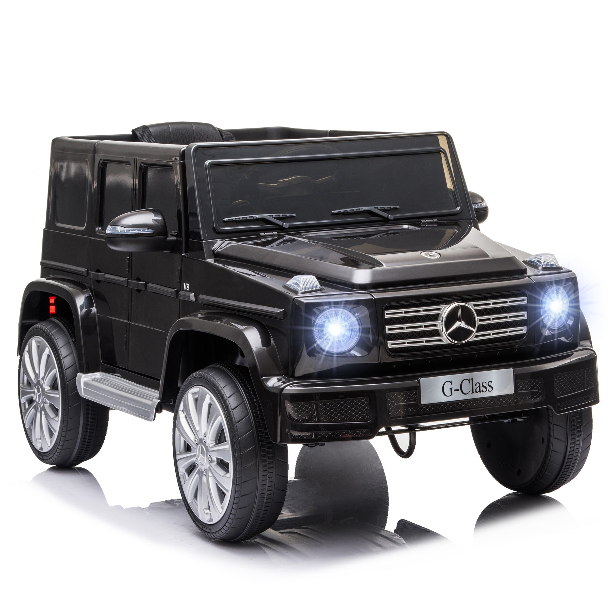 Electric Car for Kids 3+ Years BENZ G500 Off-Road Battery 12V Electric Vehicle with Remote Control Music Horn Speed 3-5 km/h Load 30 kg Black
