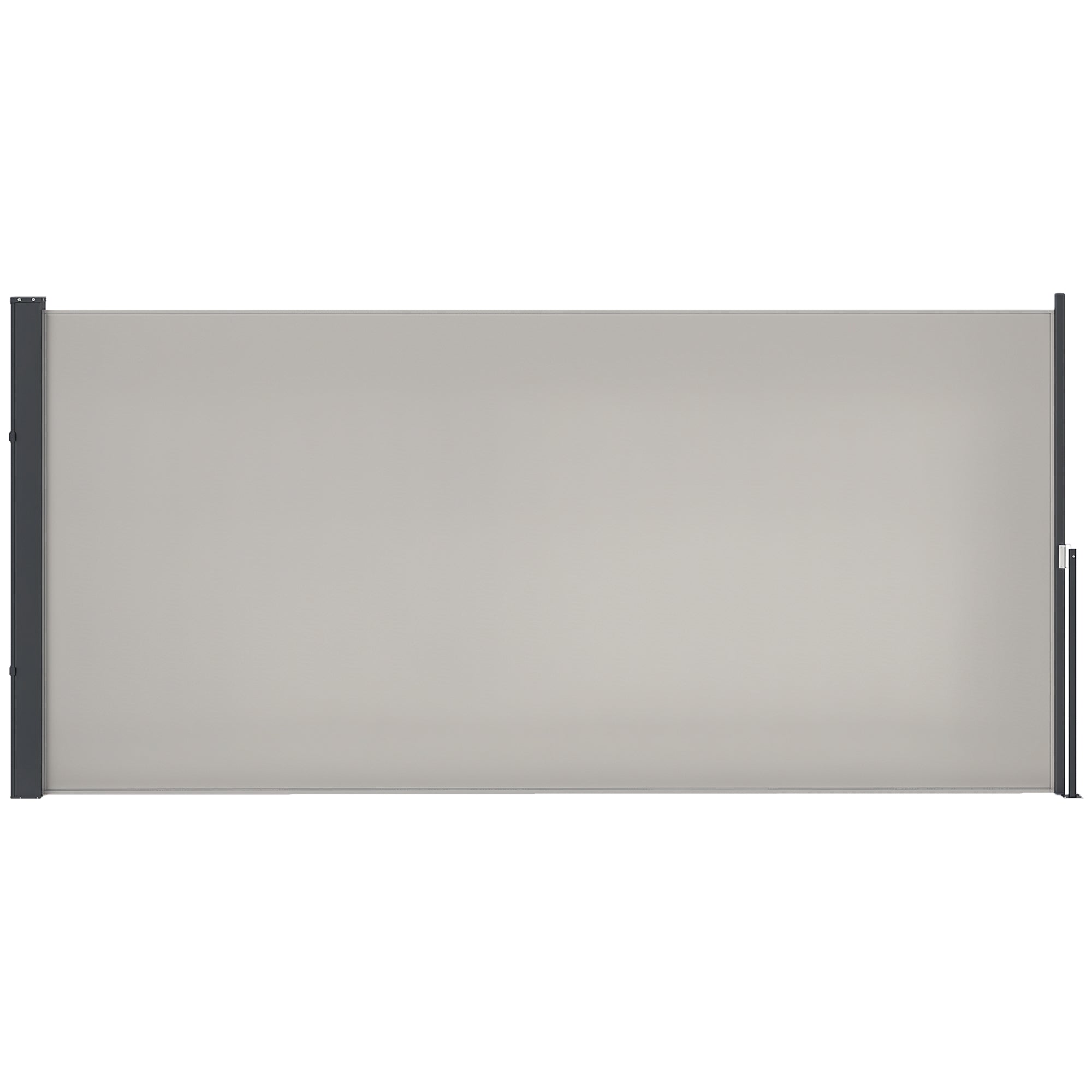 Retractable Side Awning Privacy Screen with Wall Mount Steel Box Waterproof Side Wall Awning Wind Protection Sun Protection 300 x 140cm for Balcony Terrace Garden Grey