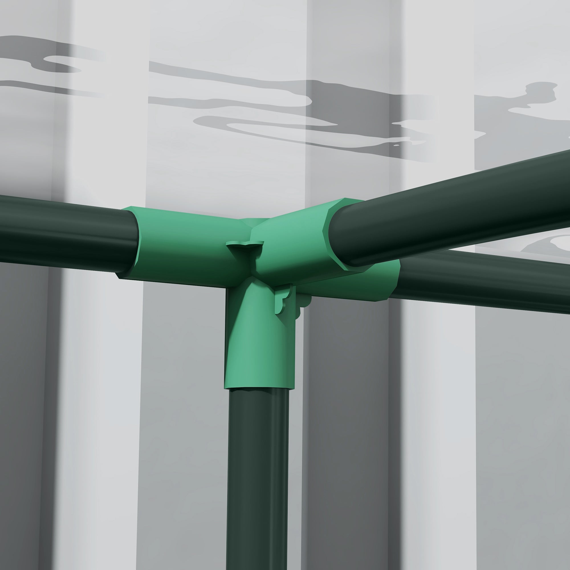 Lean-To Garden Greenhouse, Balcony Greenhouse, Reinforced PVC Tarpaulin, Steel Frame, 2 Roll-Up Zippered Doors, for Vegetables Plants Flowers, Indoor and Outdoor, 143x118x212cm, Transparent