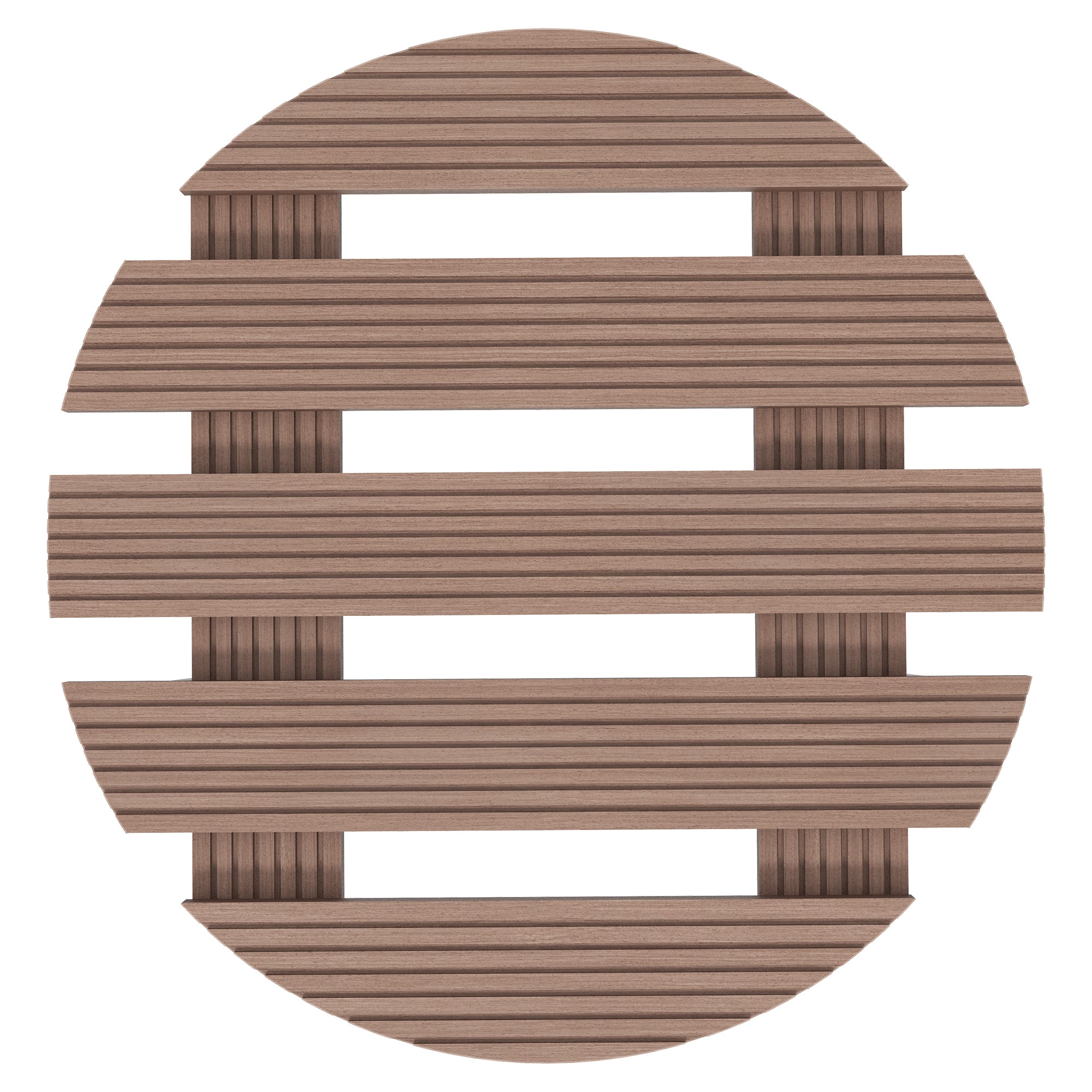 Set of 4 Round Plant Stands with Wheels - Flower Pot Holder Rolling Stand, for Indoor and Outdoor Use