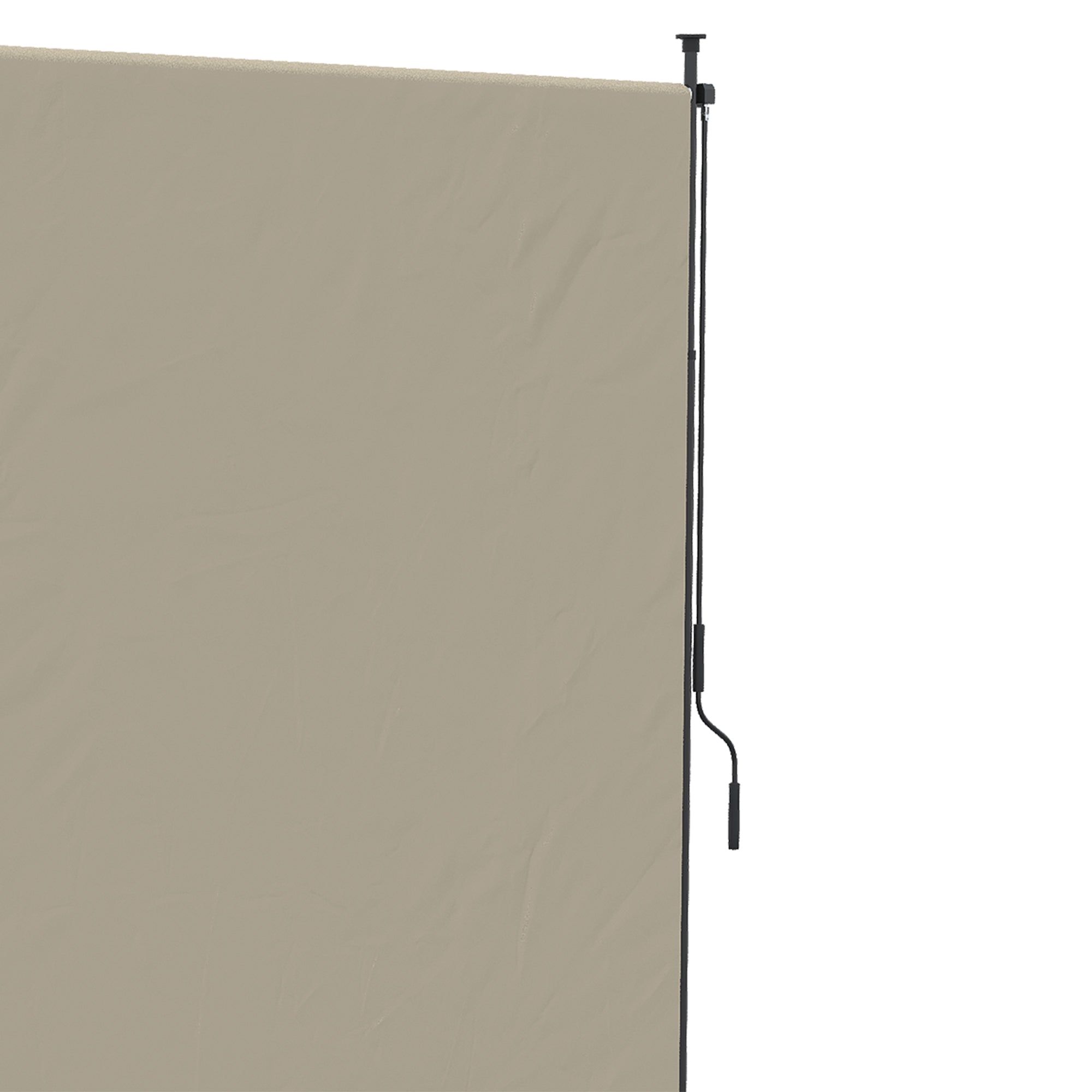 Vertical Awning, Vertical Awning with Hand Crank, Waterproof Privacy Screen, Retractable Sunshade UV Resistant, Adjustable Side Awning, 200 x 215-305 cm for Balcony, Terrace, Sand