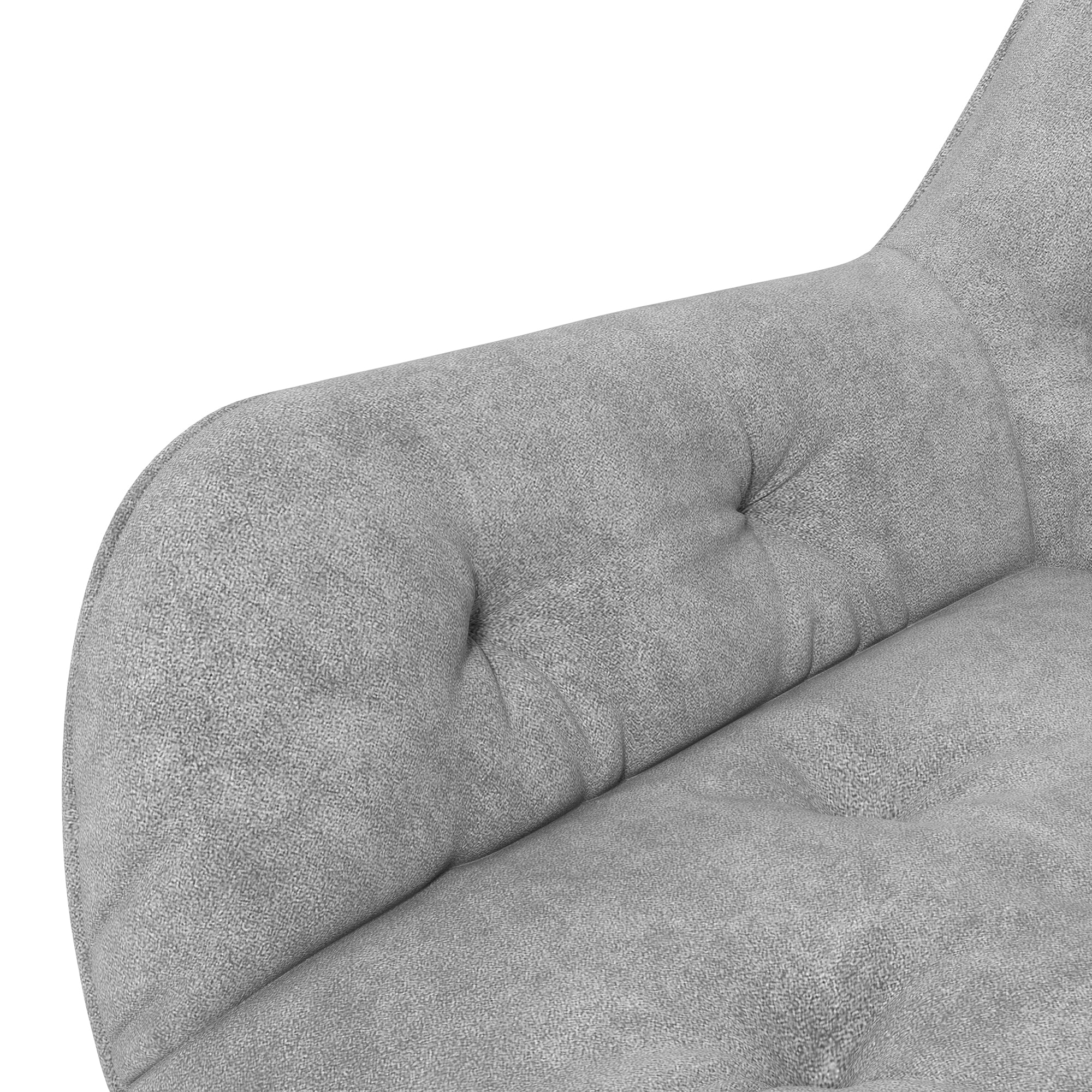 Office Chair, Velvet-like Fabric Desk Chair, 360° Swivel Seat, Height Adjustable, Rounded Back Ergonomic Chair 120 kg Load Capacity for Bedroom, Living Room, Light Gray