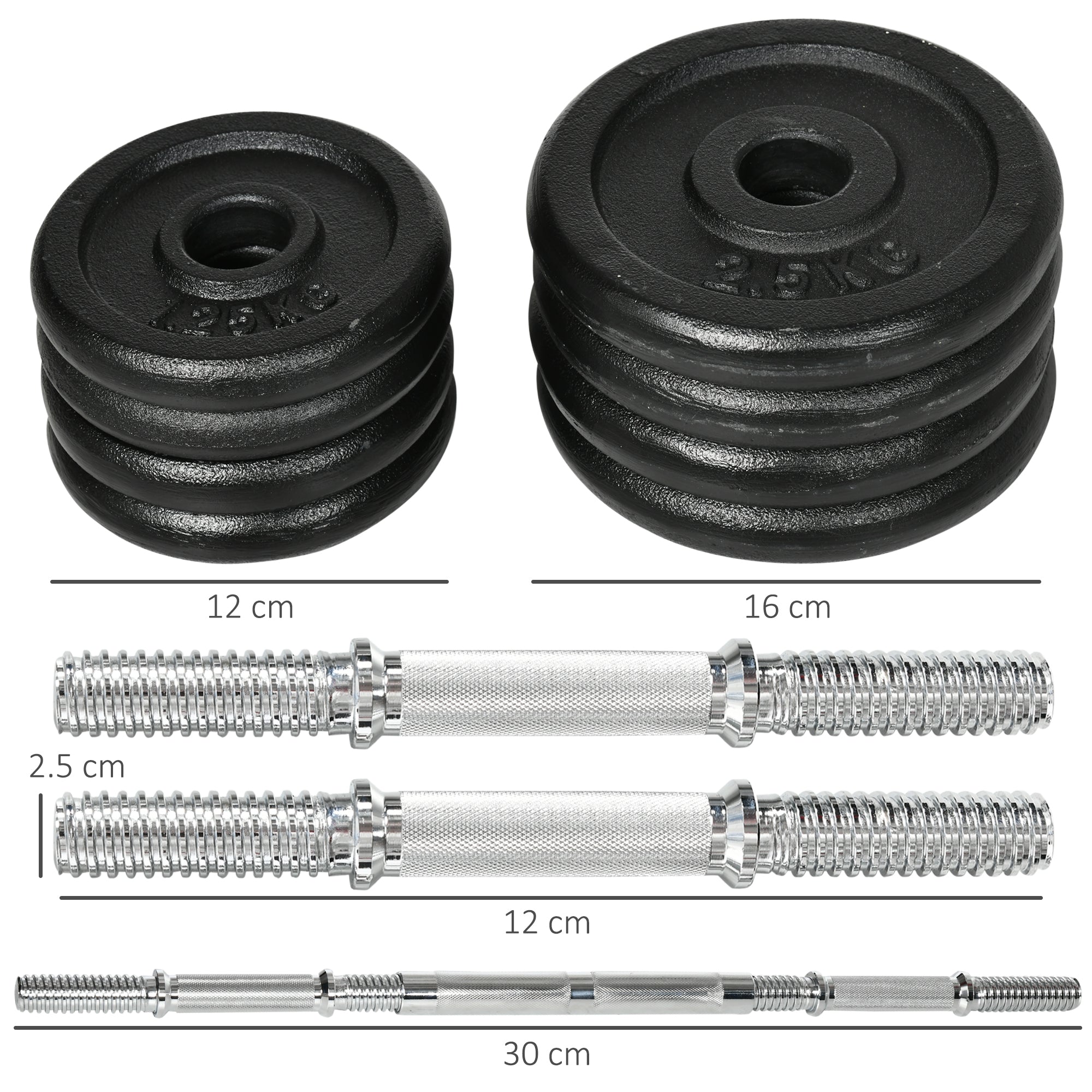 Dumbbell Set 2-Piece Adjustable Dumbbells and Barbells up to 20 KG Dumbbell Set Dumbbell with Connecting Rod Dumbbell Set for Home Strength Training Gym