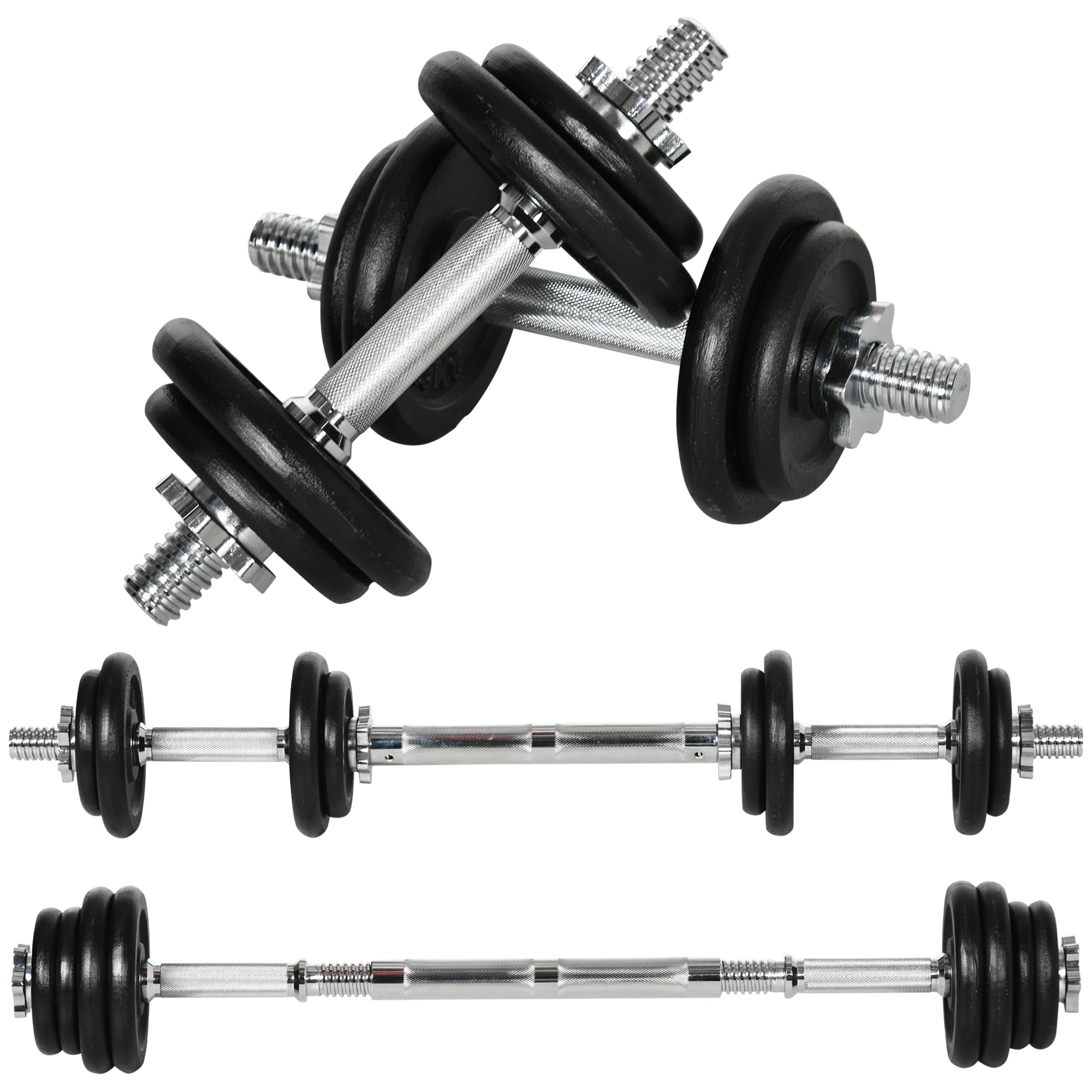 Dumbbell Set 2-Piece Adjustable Dumbbells and Barbells up to 20 KG Dumbbell Set Dumbbell with Connecting Rod Dumbbell Set for Home Strength Training Gym