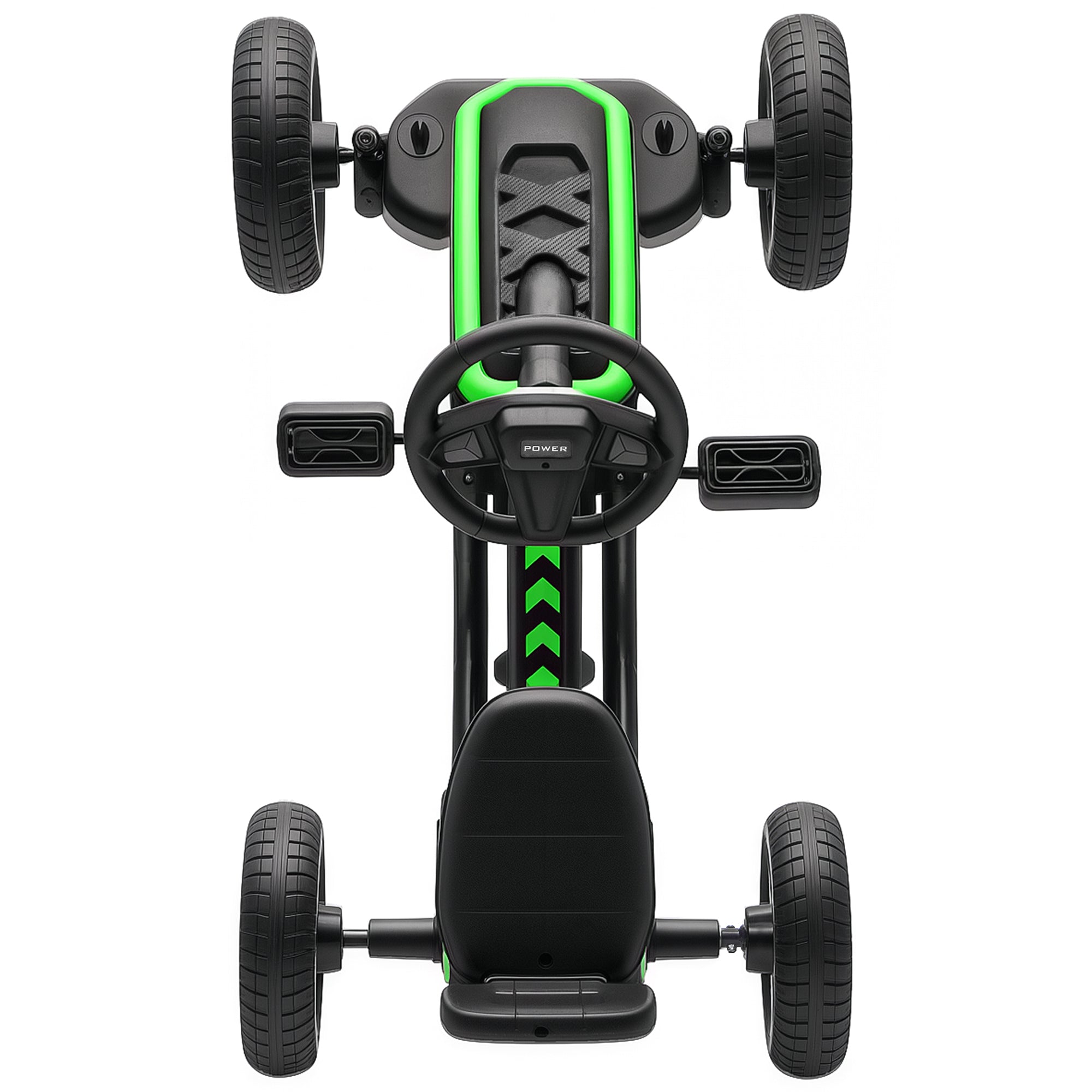 Pedal Kart — EVA Anti-Slip Wheels, Metal Frame, 66 lb Capacity, Ages 2–5, Green