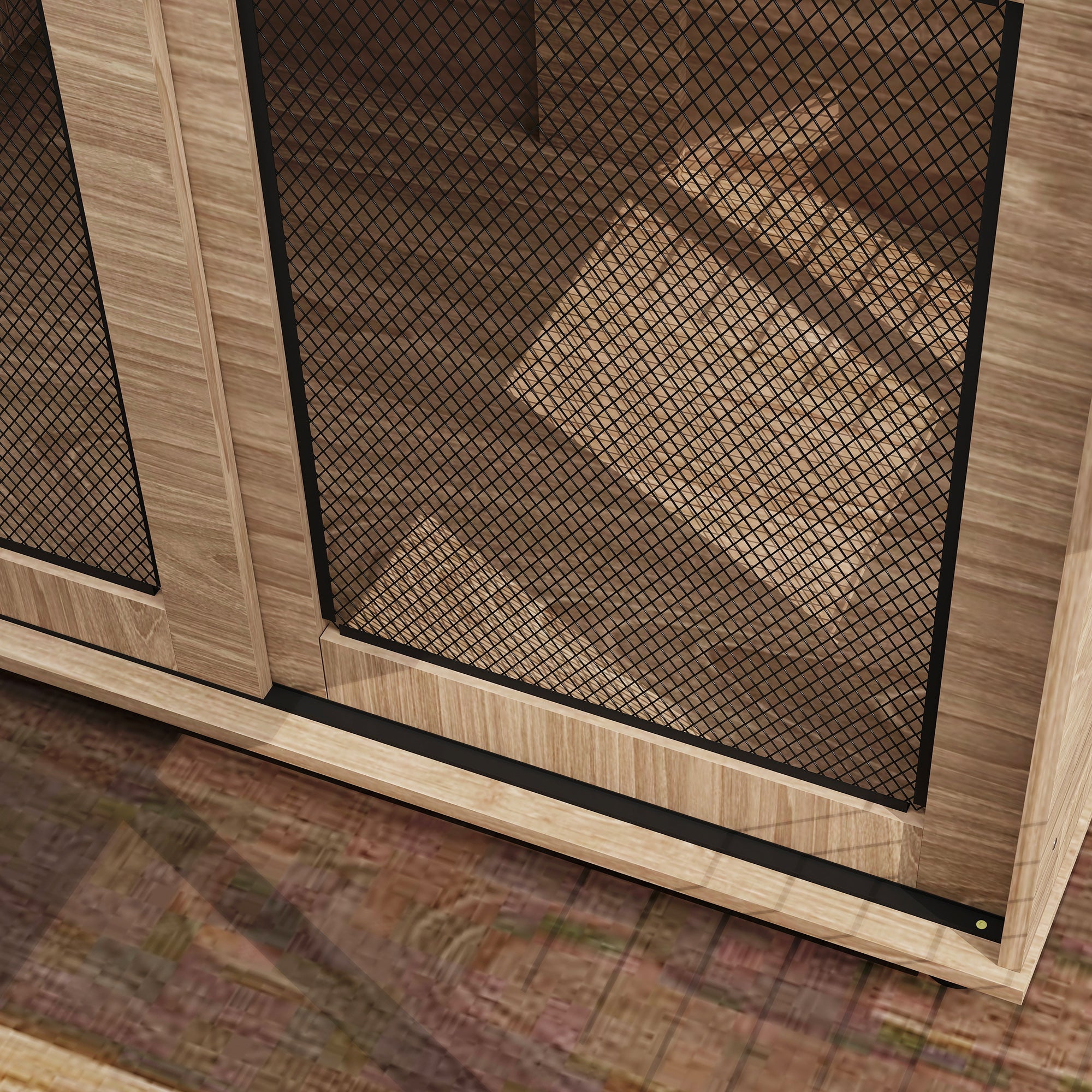 Dog Cage Furniture with 2 Lockable Sliding Doors Metal Elevated Dog Box for Home Indoor Dog House for Large Dogs up to 30 kg Side Table Dog Kennel 98 x 60 x 78 cm, Walnut