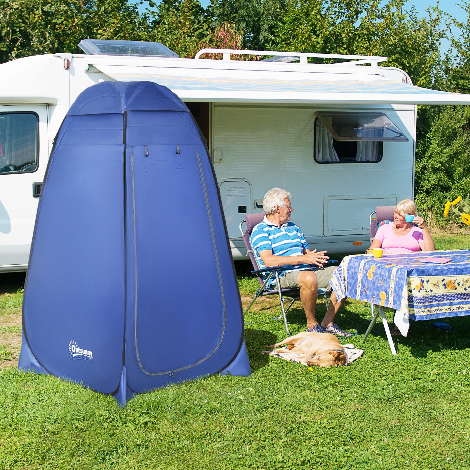 Pop-up Shower Tent, Portable Toilet Tent with Carrying Bag Window Mobile Changing Room WC Tent Privacy Toilet Changing Room Pop-up Tent Storage Tent for Outdoor Camping Beach