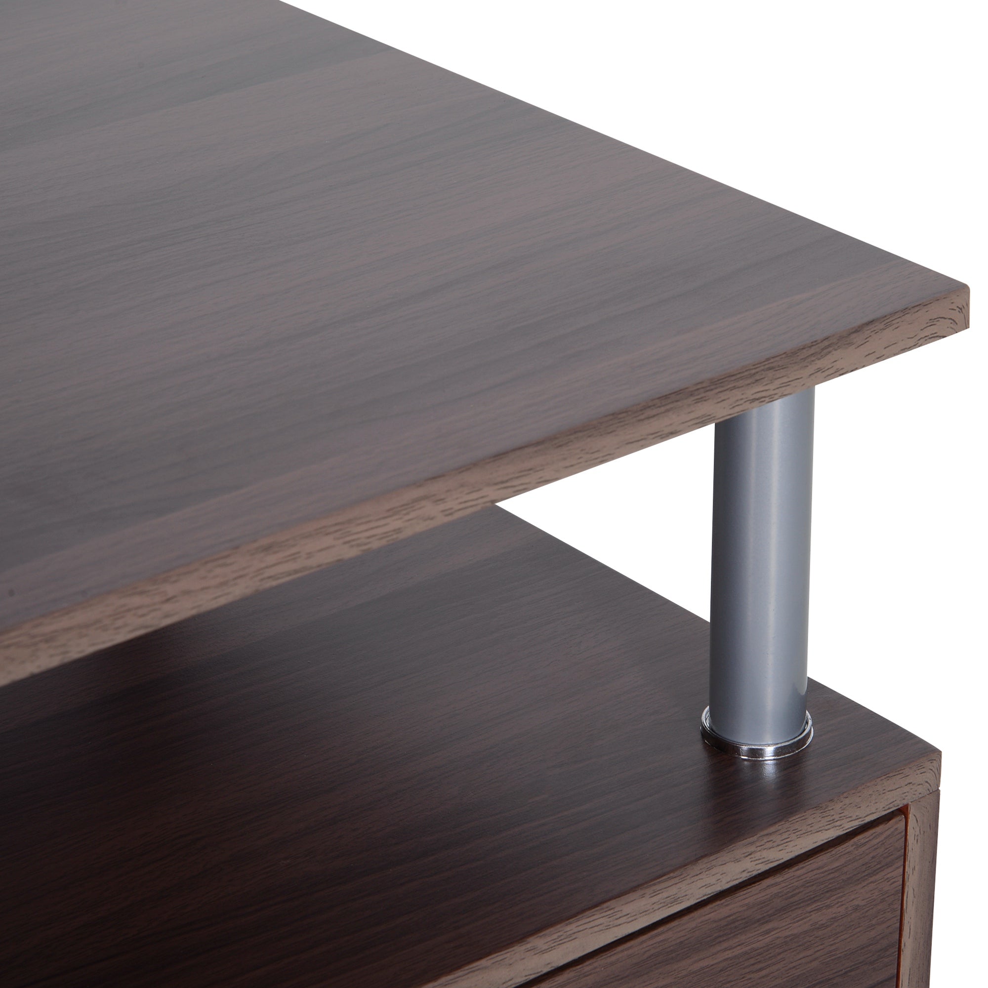 Computer Desk 120 cm Writing Desk with Multiple Shelves Drawer Keyboard Tray Monitor Printer CPU Stands 152x60x88 cm Brown