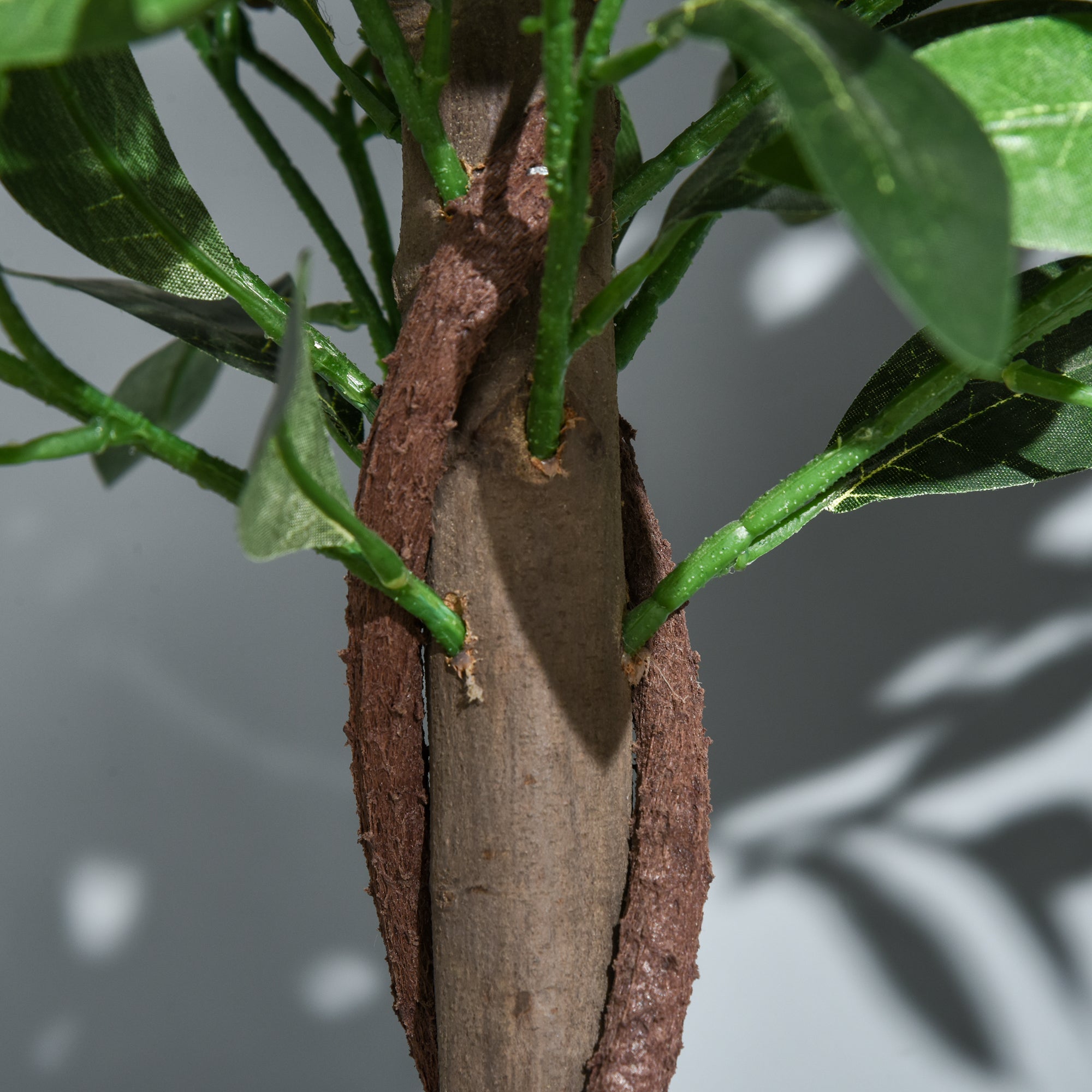 Set of 2 Artificial Laurel Trees, 120 cm Artificial Plants in Cement Pots, Indoor Plant, Artificial Plants for Indoor, Outdoor, Decorative Plants, Green