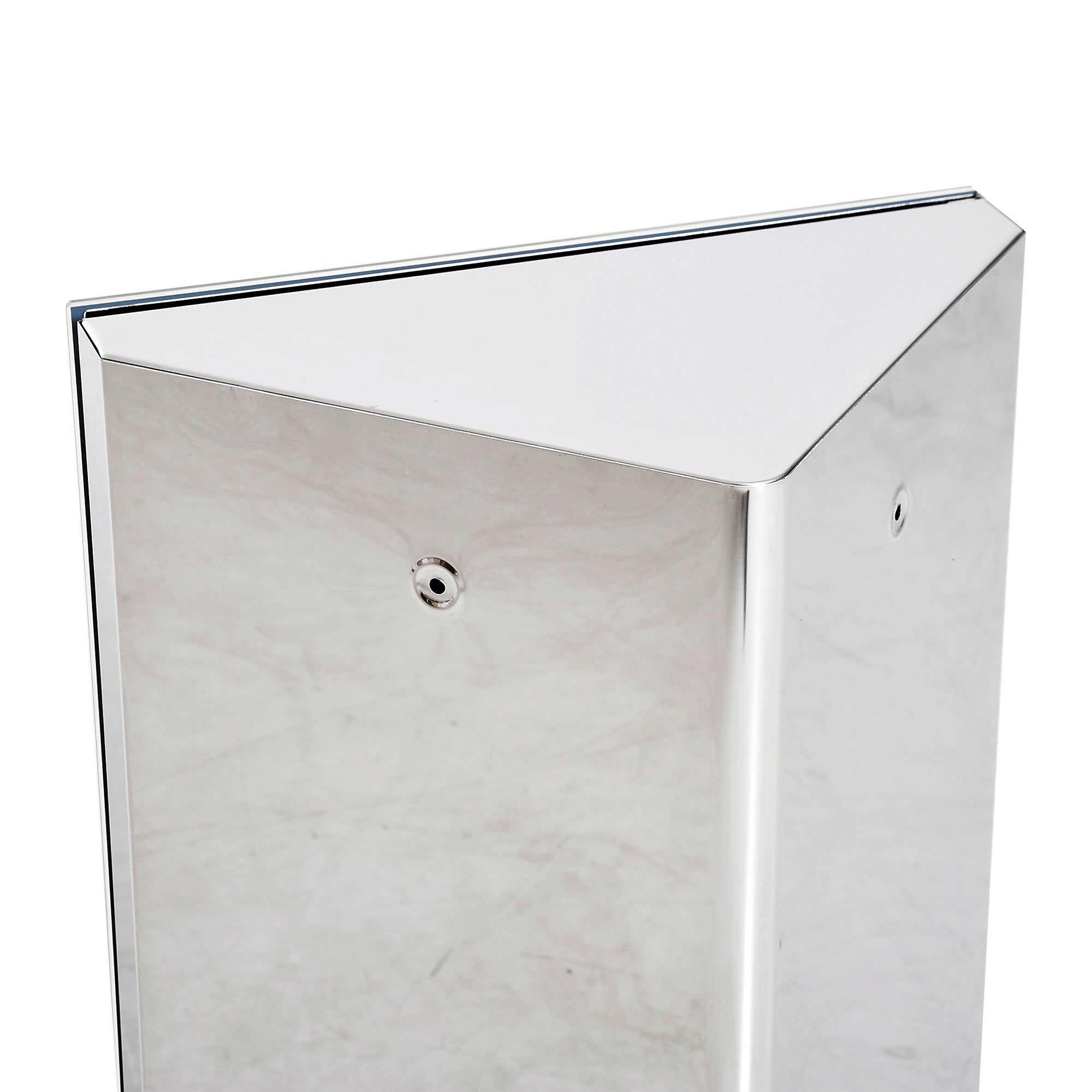 Bathroom Mirror Cabinet Wall-Mounted Corner Toilet Cabinet with 2 Shelves dim. 30W x 18.4D x 60H cm Stainless Steel.