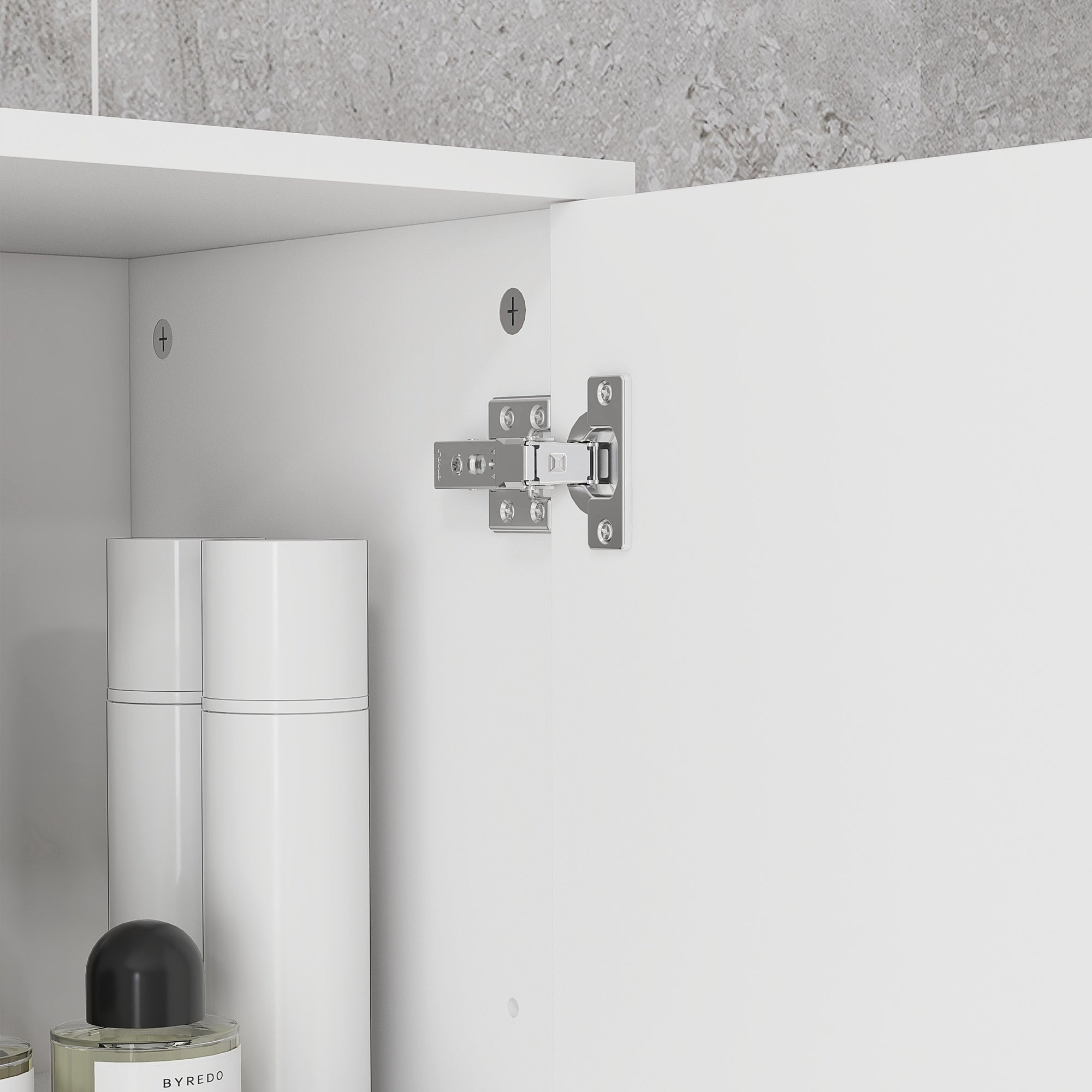 Modern Bathroom Cabinet with 1 Drawer, 3 Adjustable Shelves, and 2 Cabinets Storage Cabinet for Living Room Bedroom 30x30x180 cm White Gloss