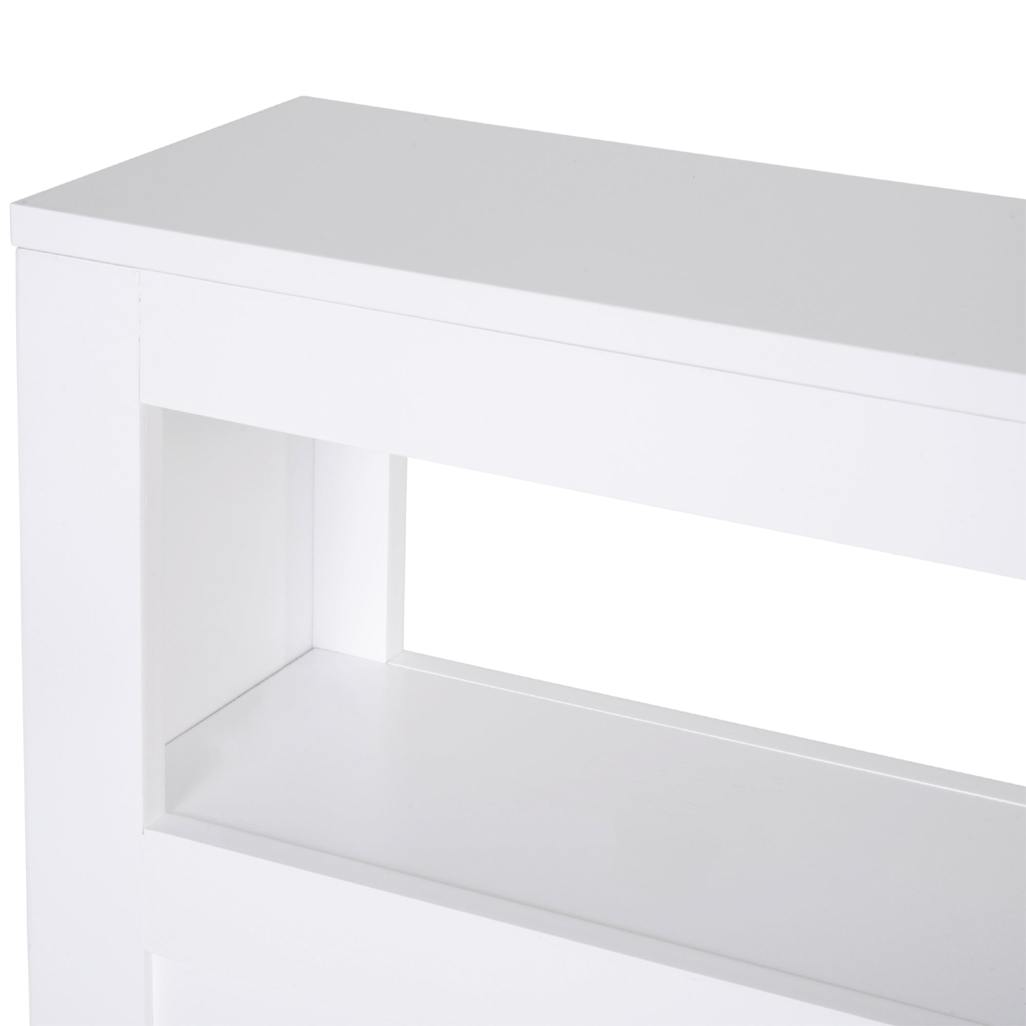 Bathroom Cabinet with Wheels Narrow Bathroom Cabinet with 2 Drawers and Storage Shelf Load 20 kg 16x52x71.5 cm White