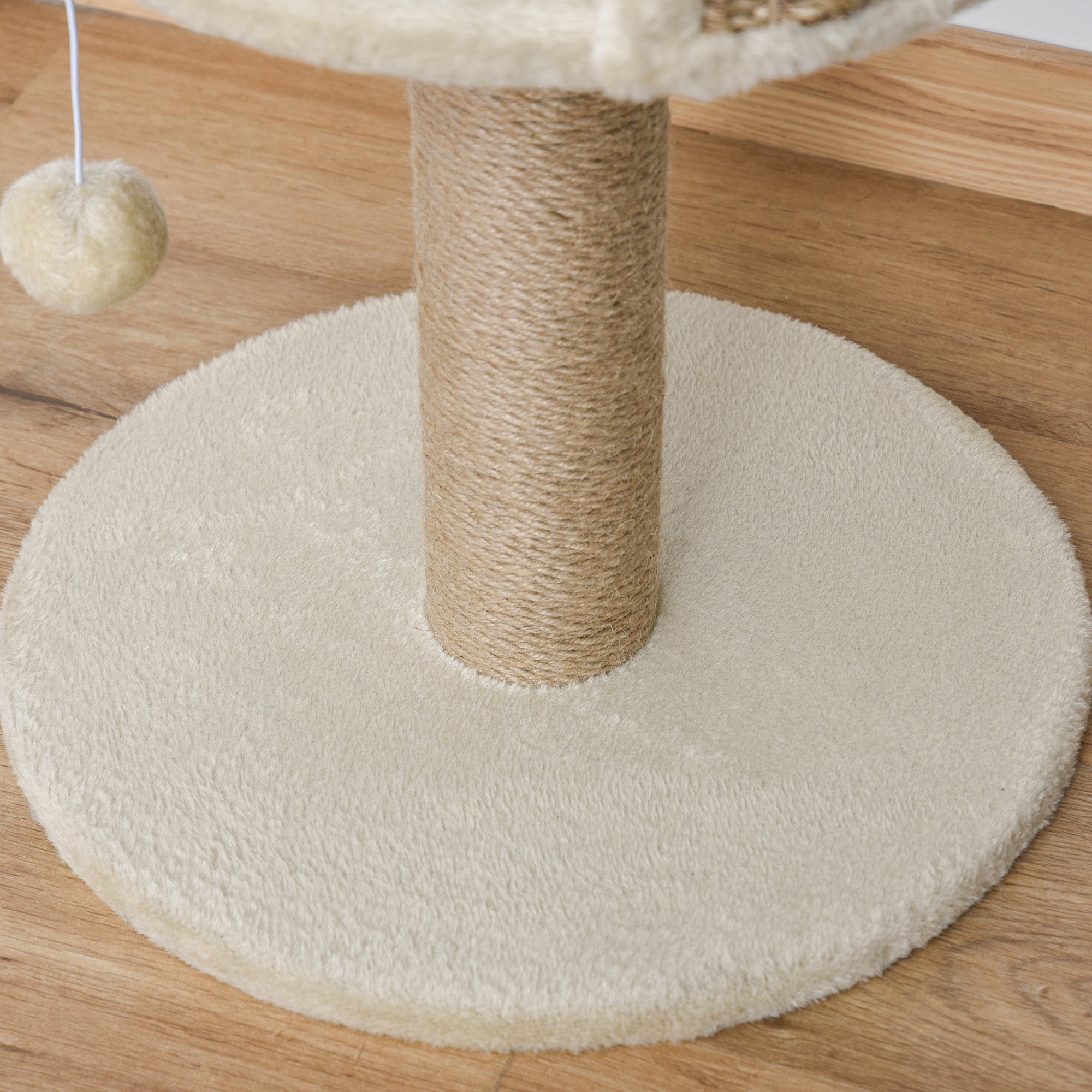 Scratching Post 49 cm Small Cat Tower with Play Ball, Sisal Posts, Platform, Cat Scratching Tree, Climbing Tree, for Small Cats, Coffee